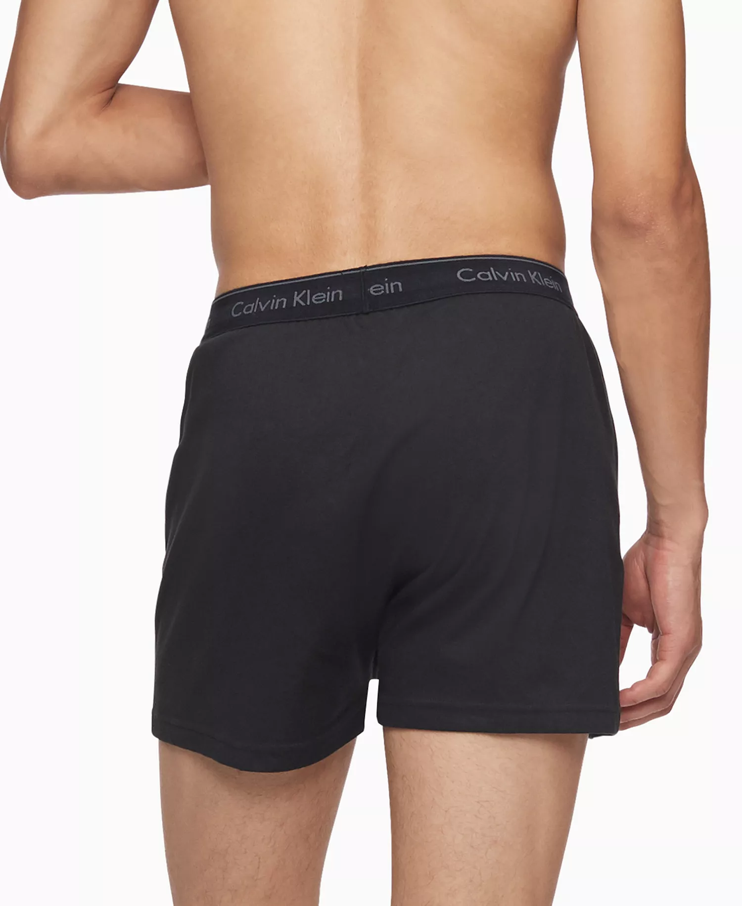 Men's 3-Pack Cotton Classics Knit Boxers Underwear - Black - L