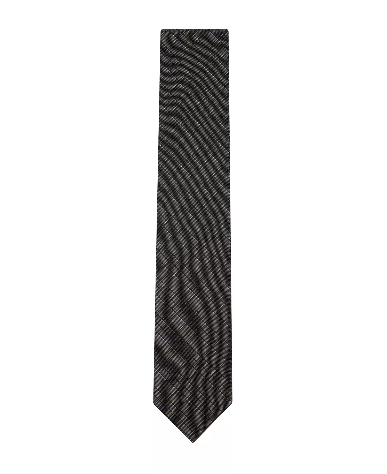 Men's Larson Plaid Tie - Black - ONE SIZE