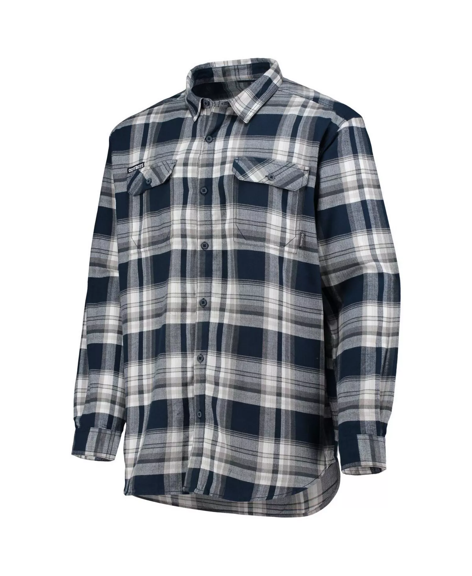 Men's Navy, White Dallas Cowboys Flare Gun Omni-Wick Button-Up Long Sleeve Shirt - Navy, White - S