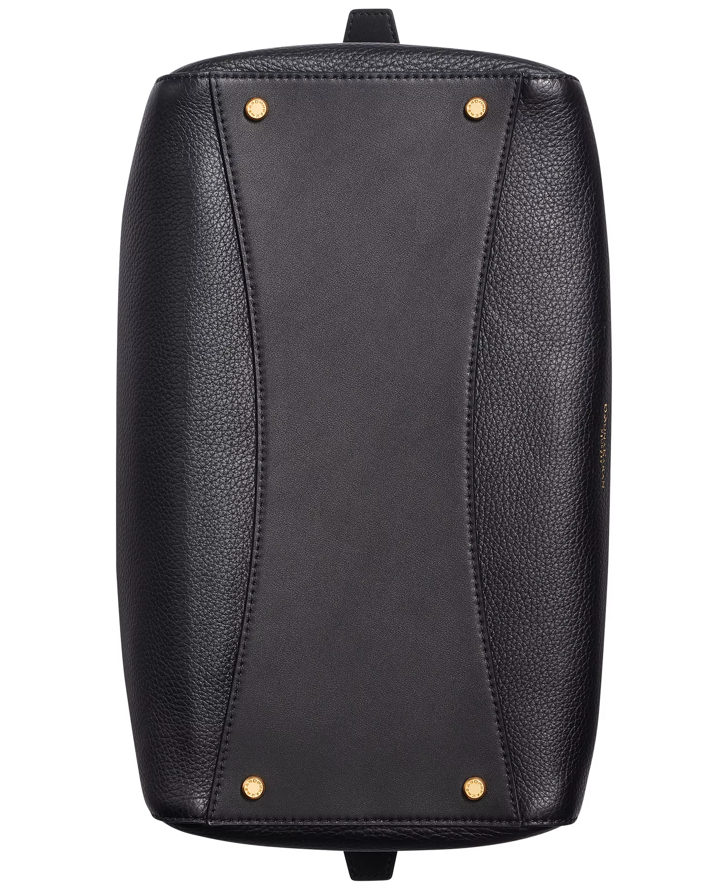 Chantilly Medium Leather Satchel Bag - Black/Gold - ONE SIZE