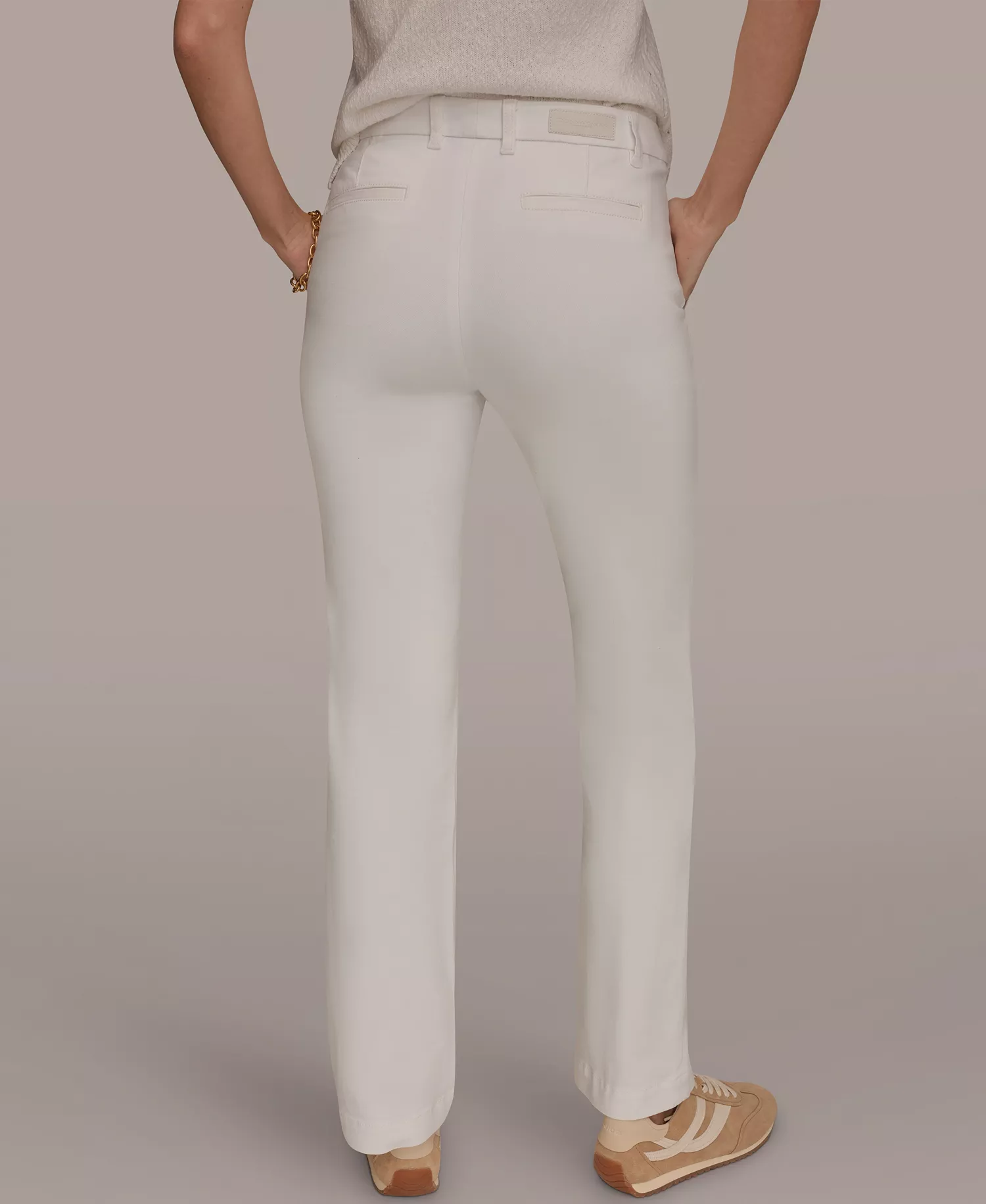 Women's Mid-Rise Denim Modern Trousers - Alabaster - 26