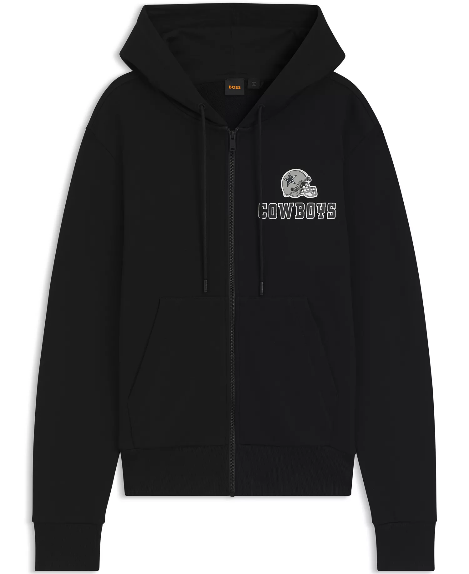 BOSS x DALLAS COWBOYS Regular Fit Zip-Up Hoodie - Black - M