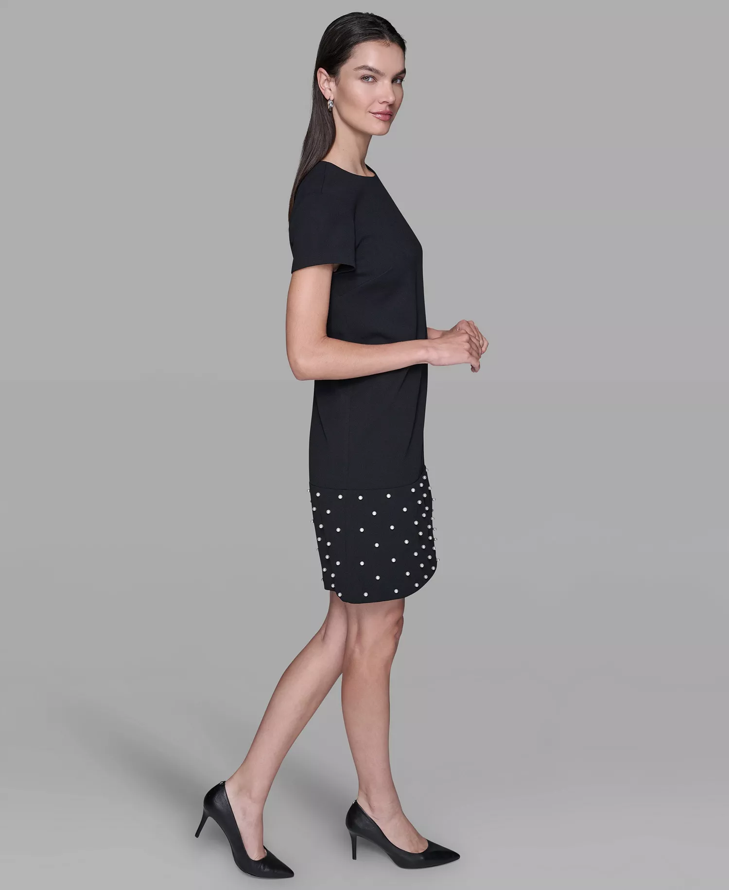 Women's Scuba Crepe Sheath Dress - Black - 0