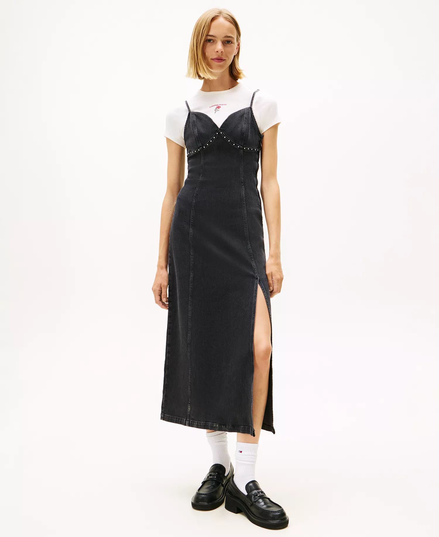 Women's Maxi Dress - Denim Black - L