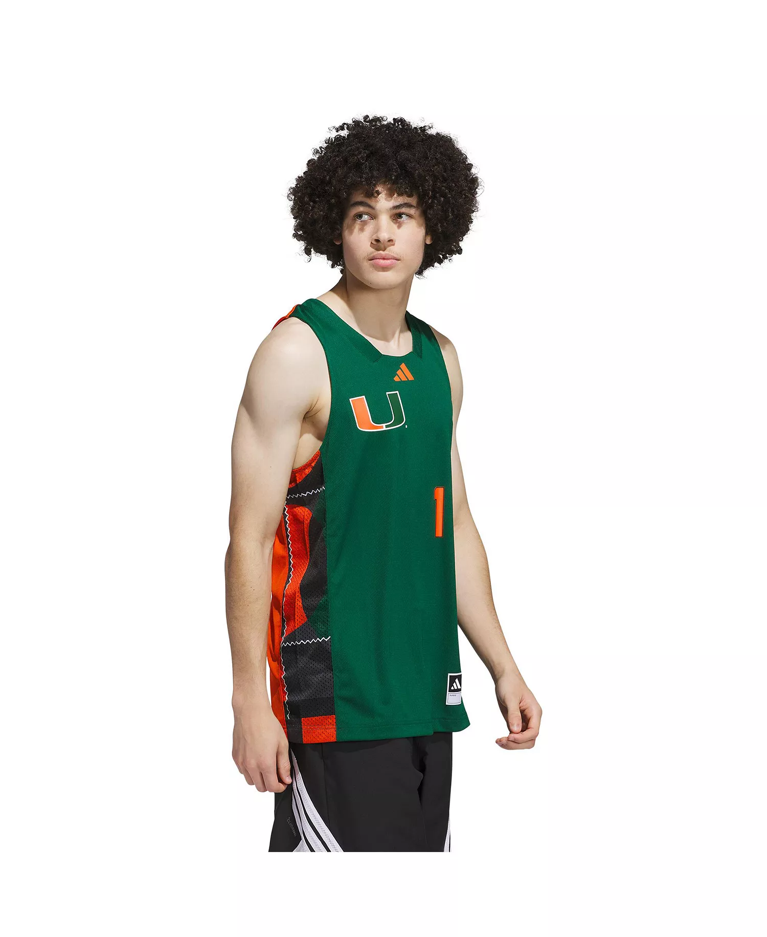 Men's 1 Green/Orange Miami Hurricanes Black History Month Basketball Jersey - Green, Orange - 2XL