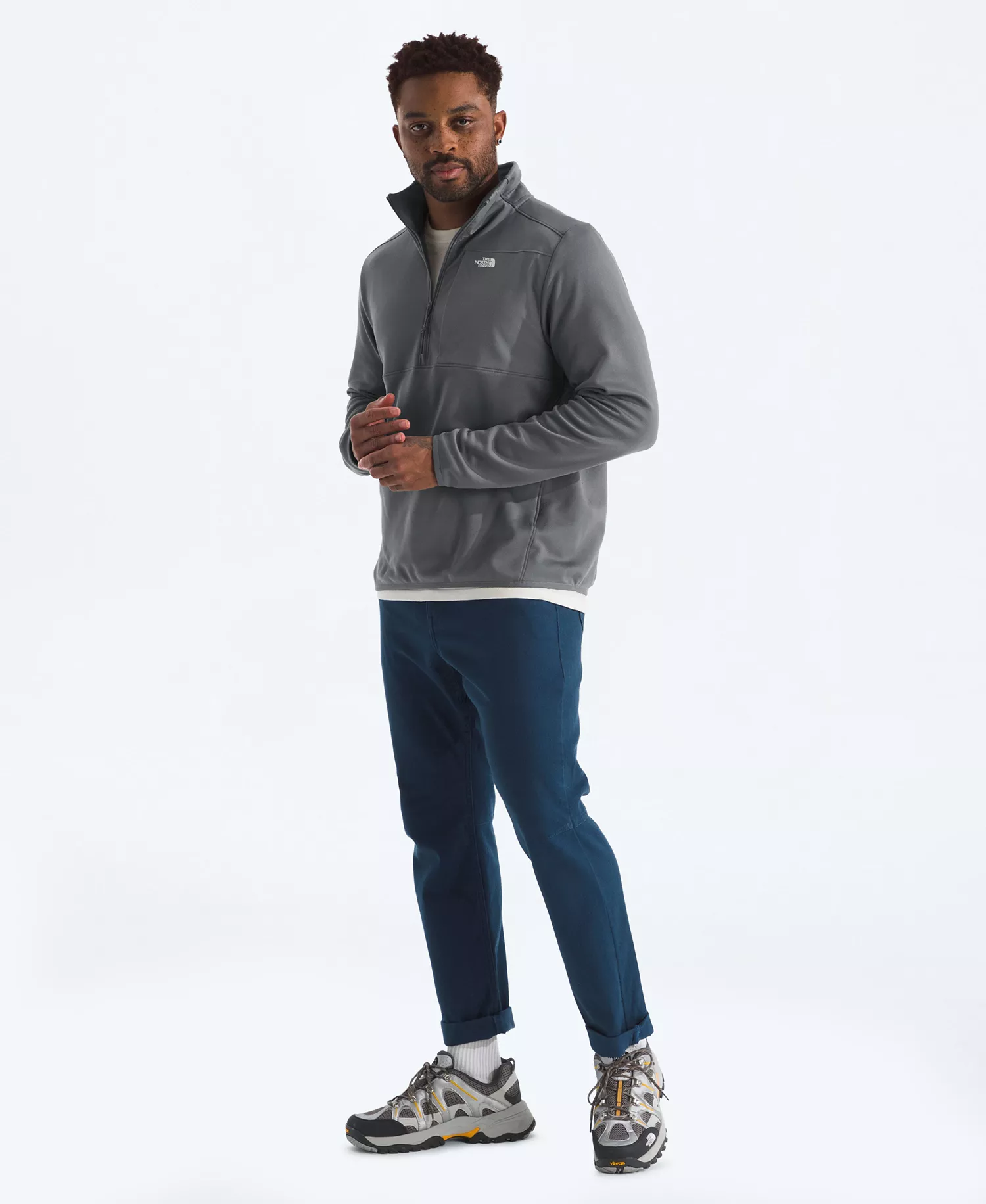 Men's TNF Performance Quarter-Zip Jacket - Smoked Pearl - 2XL