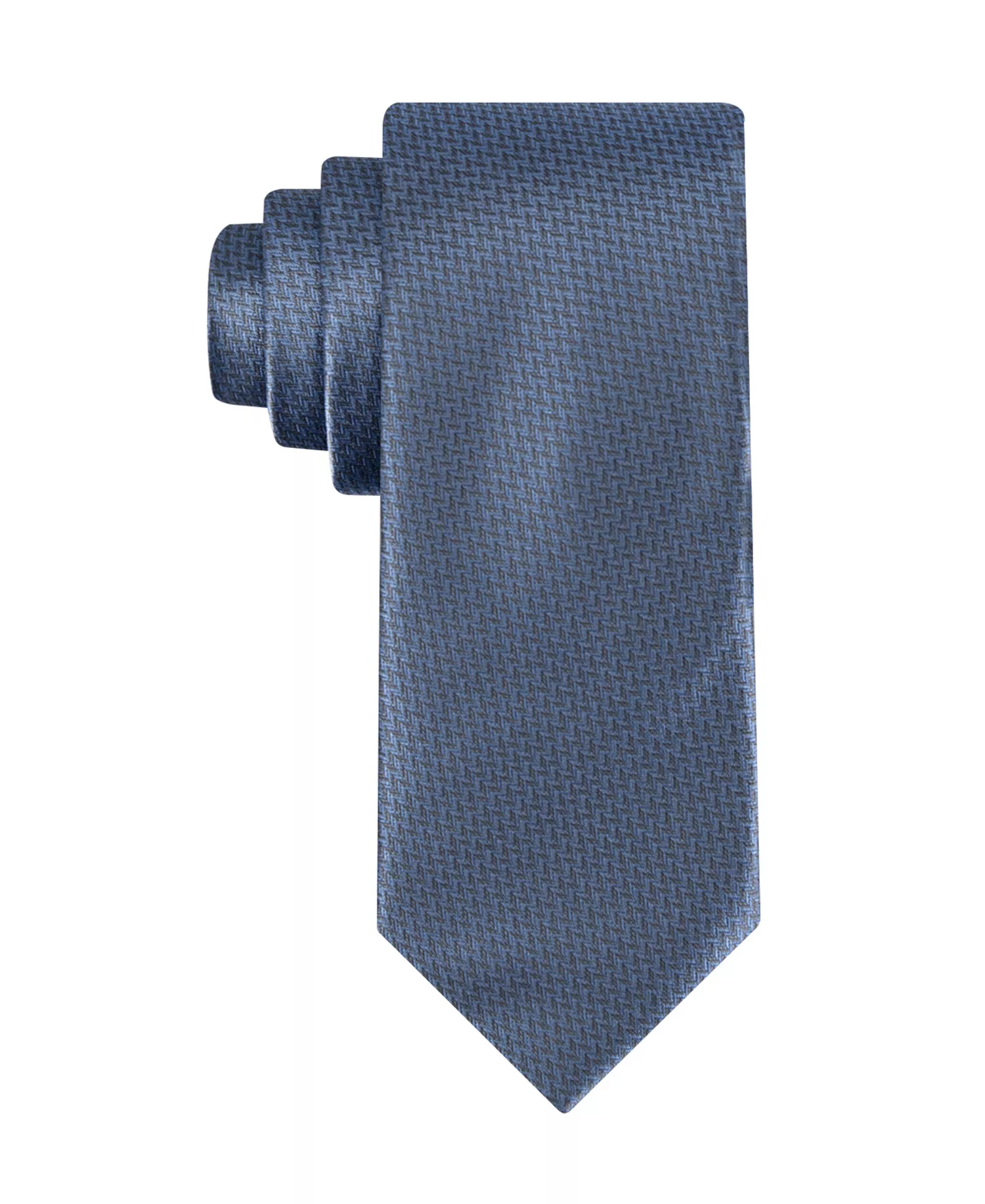 Men's Harriet Herringbone Tie - Blue - ONE SIZE