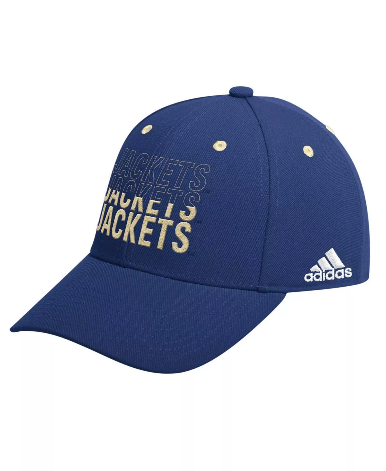 Men's Navy Georgia Tech Yellow Jackets Seasonal Half Font Adjustable Hat - Navy - ONE SIZE