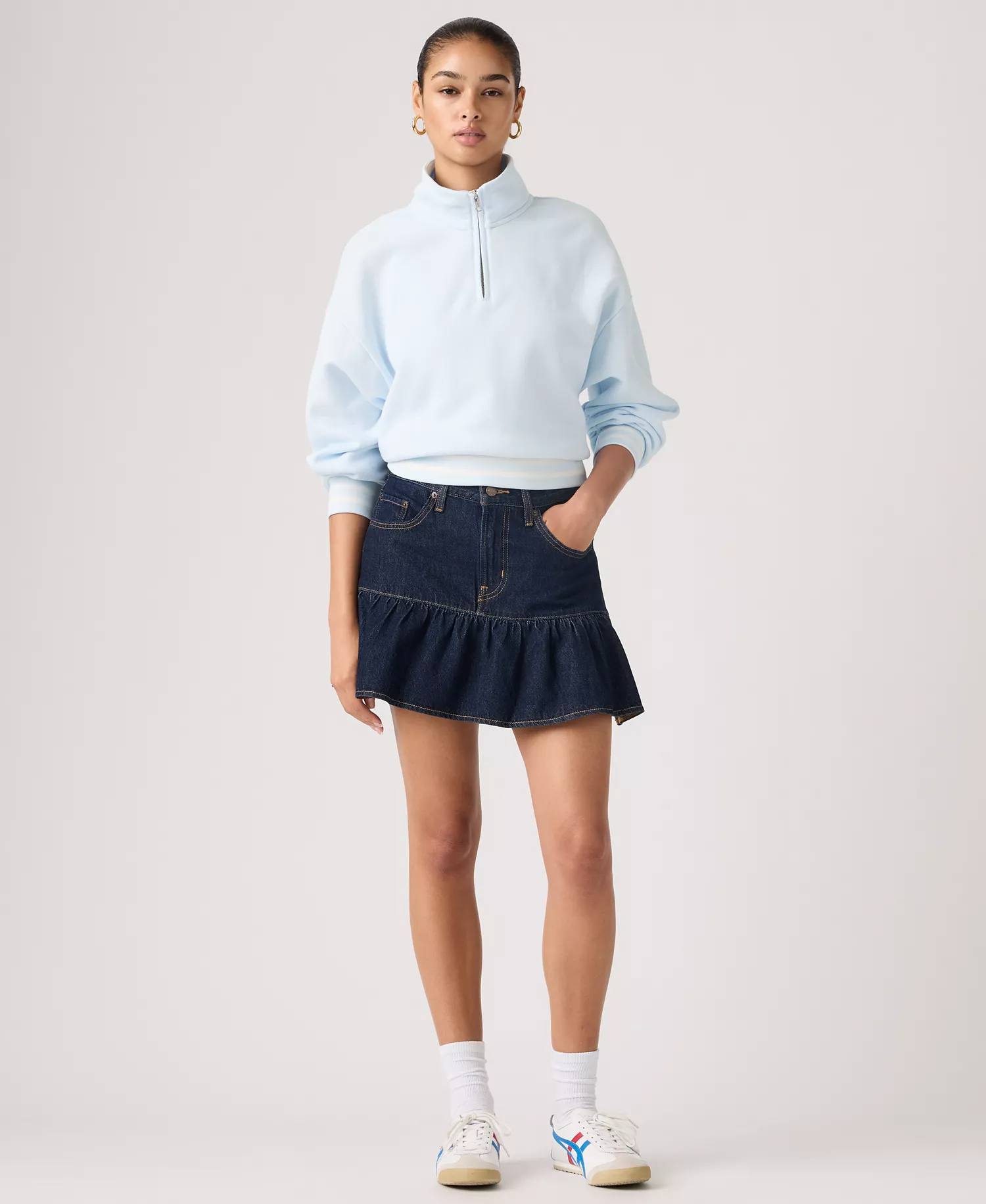 Women's Mid-Rise Flounce Mini Skirt - Reign Of The Rinse - 24