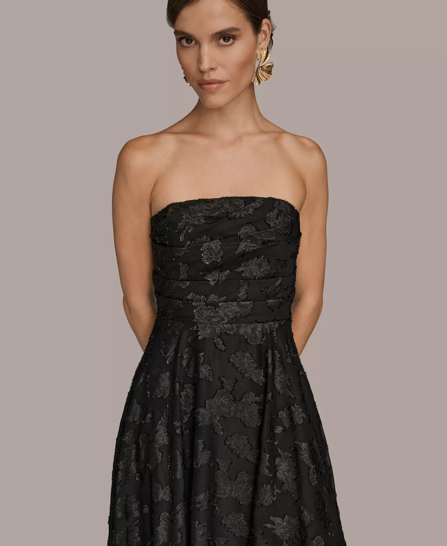 Women's Strapless Ball Gown - Black - 10