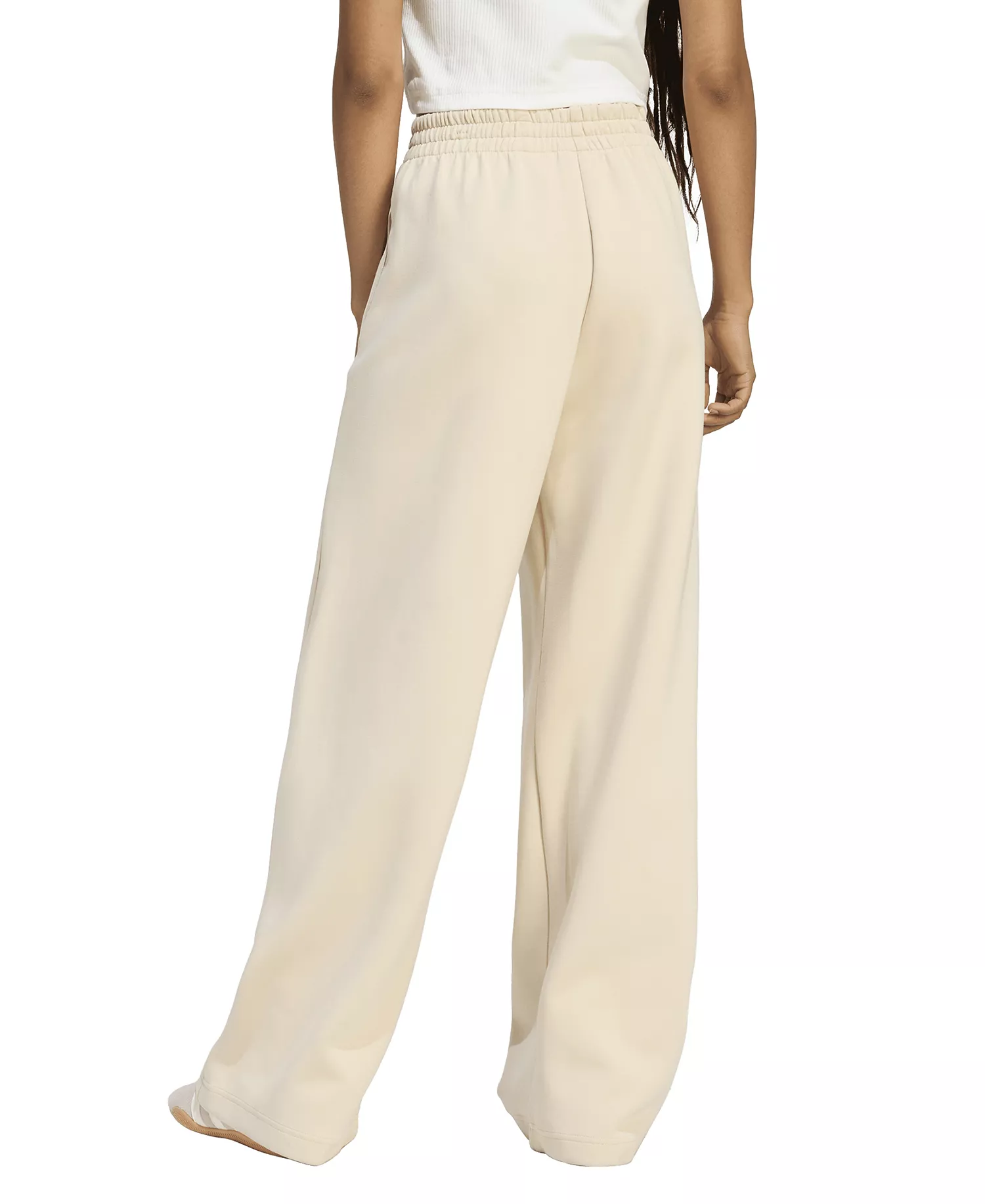 Women's Soft Lux Straight Loose Sportswear Pants - Crystal Linen - 2XL