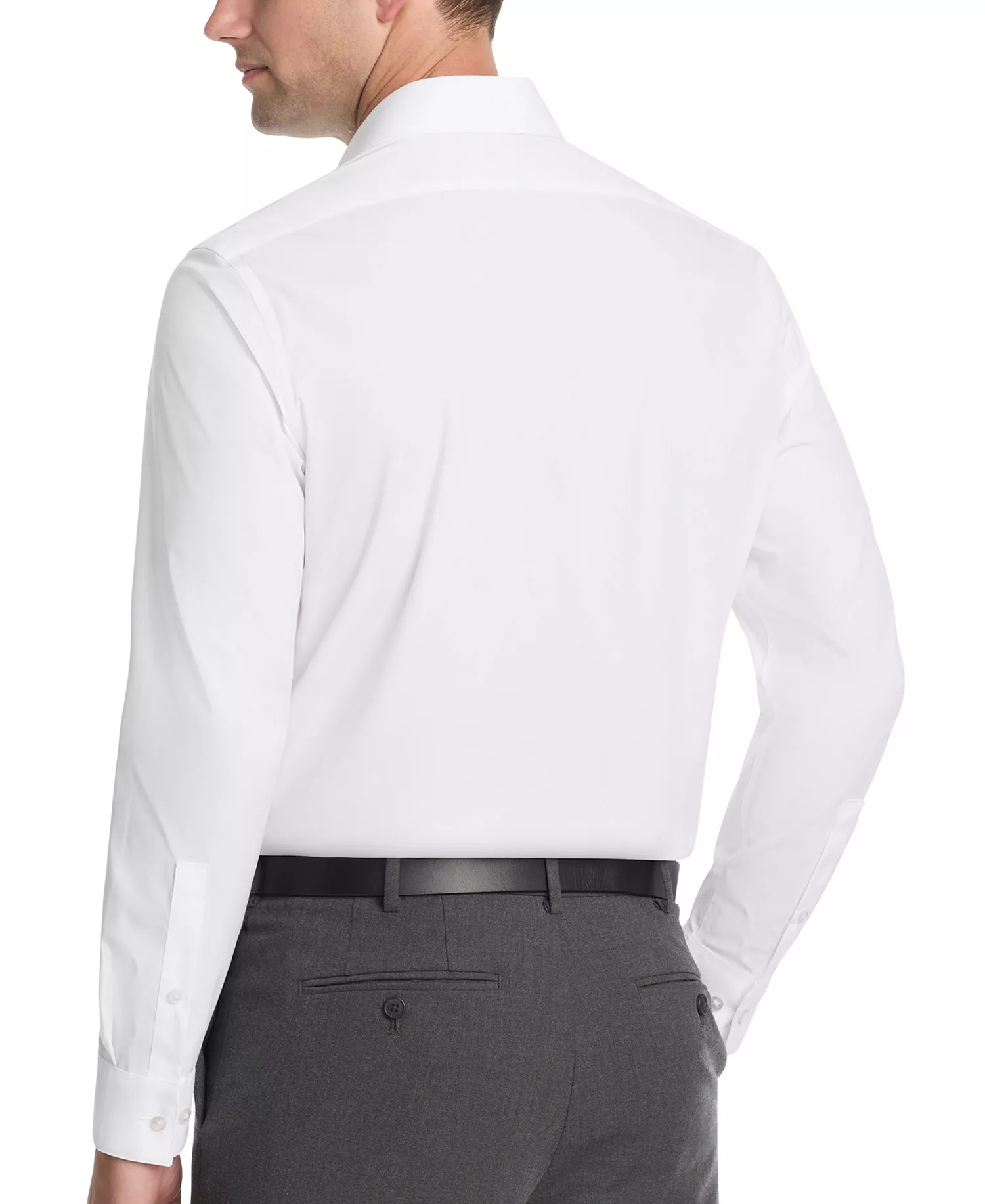 Calvin Klein Men's Wrinkle-free Slim Fit Dress Shirt - White - 14.5 32/33