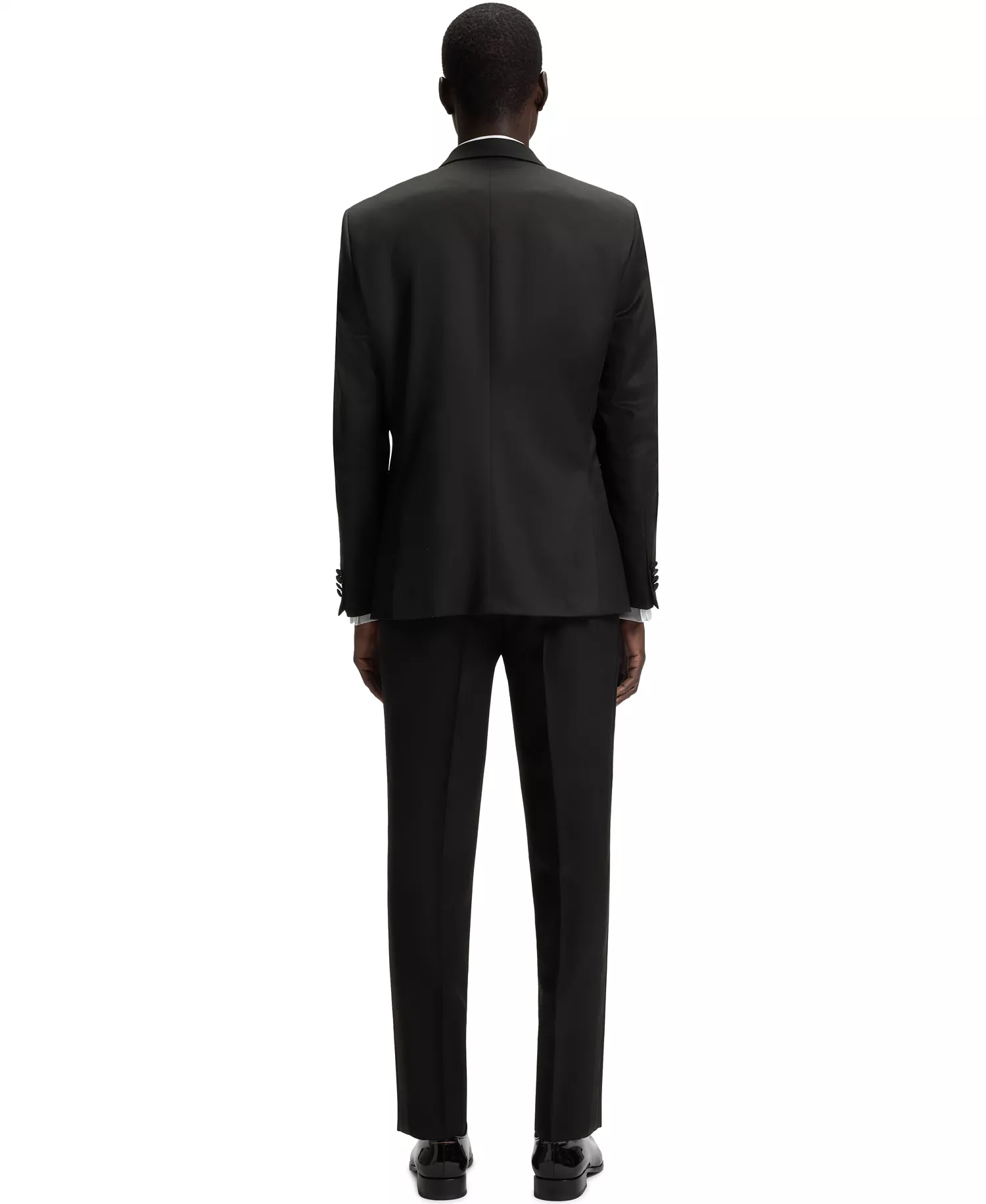 Men's Slim-Fit Tuxedo Suit Jacket - Black - 34R