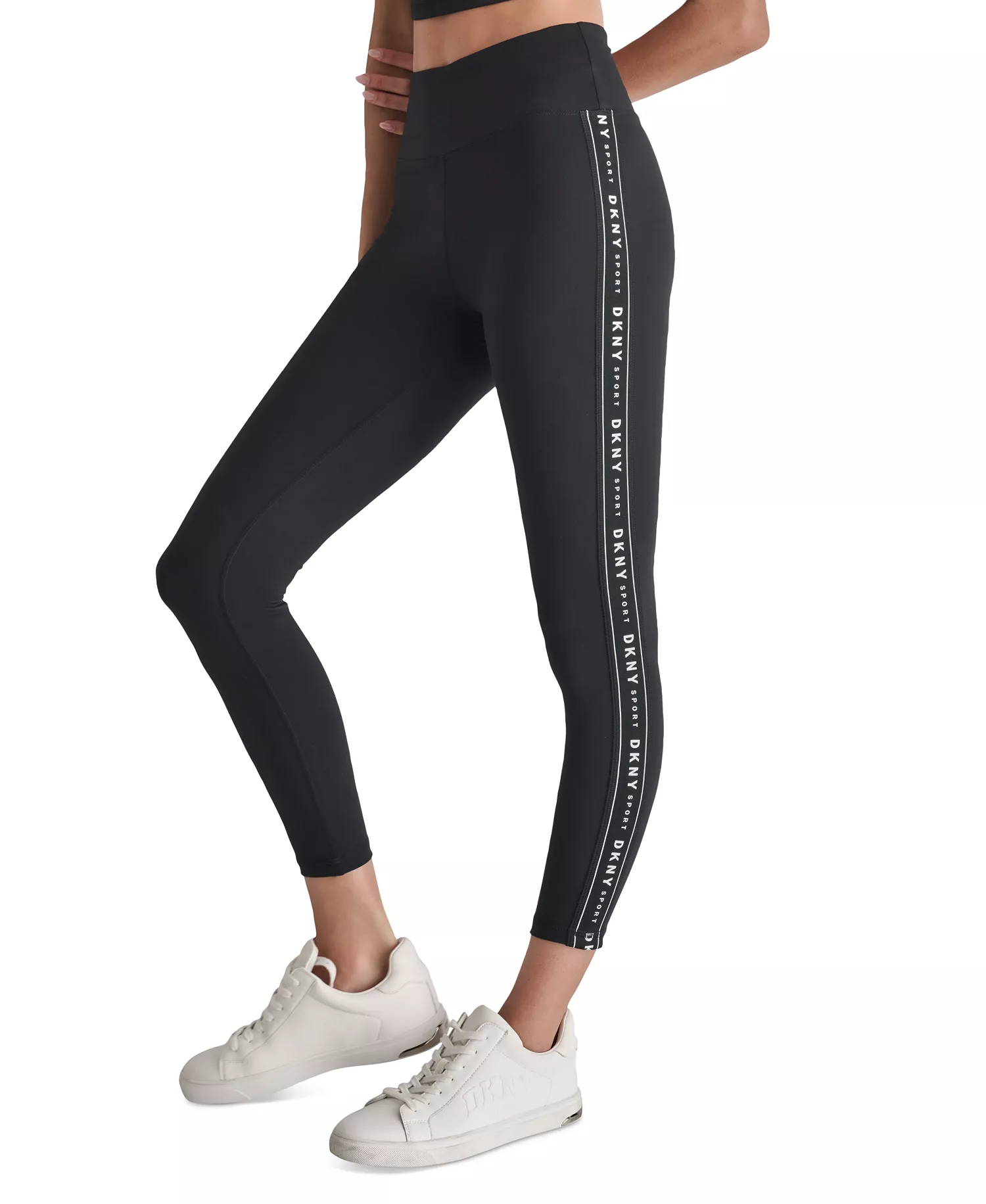 Women's High-Waist Logo Tape Leggings  - Blk/black - S