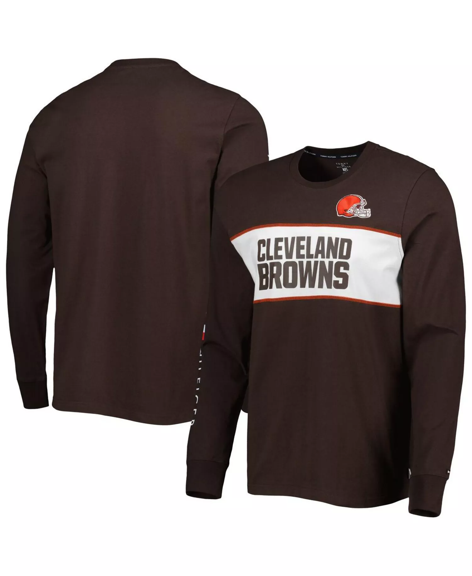 Men's Brown Cleveland Browns Peter Team Long Sleeve T-shirt - Brown - 2XL