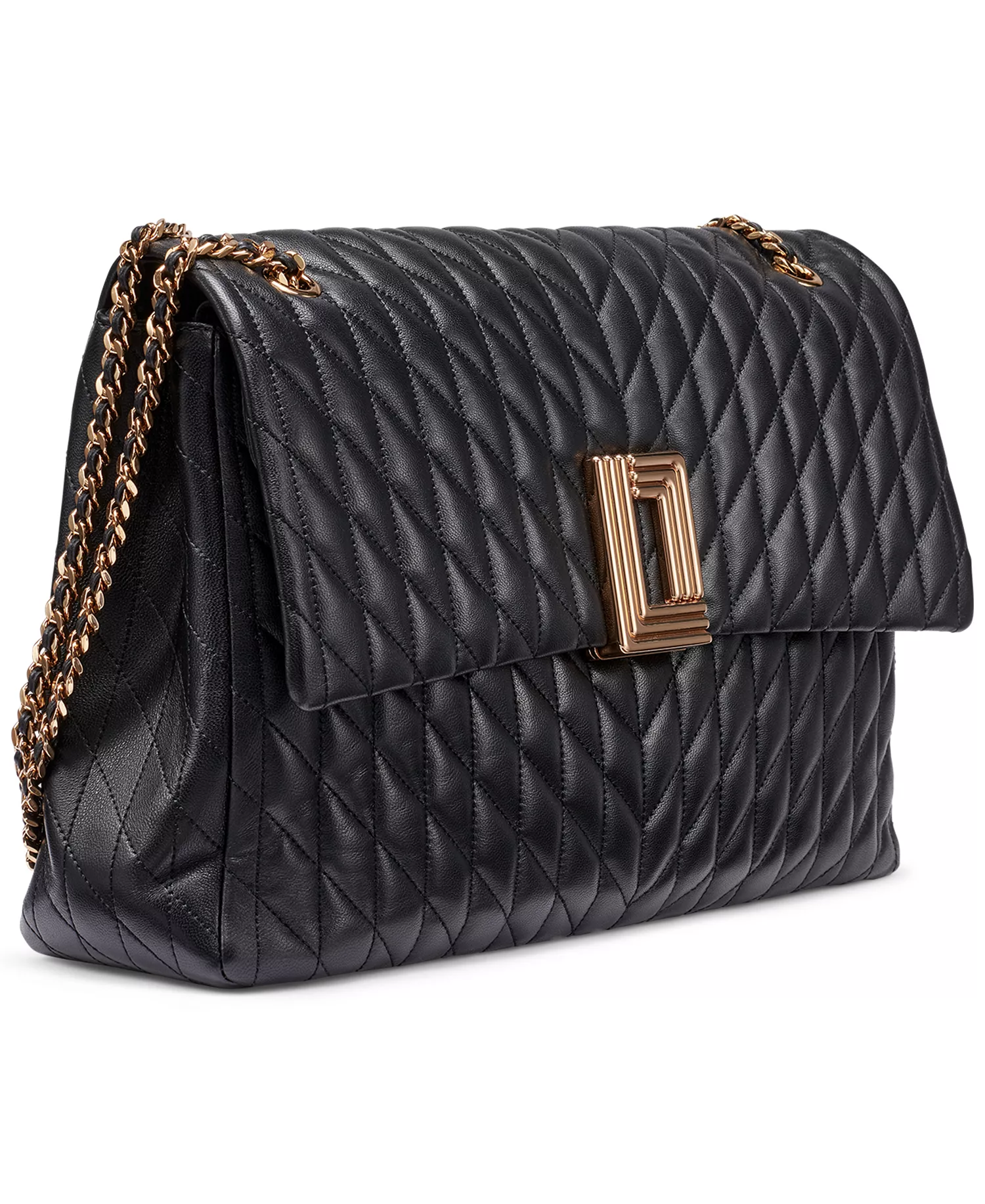 Lafayette Large Leather Shoulder Bag - Black - No Size