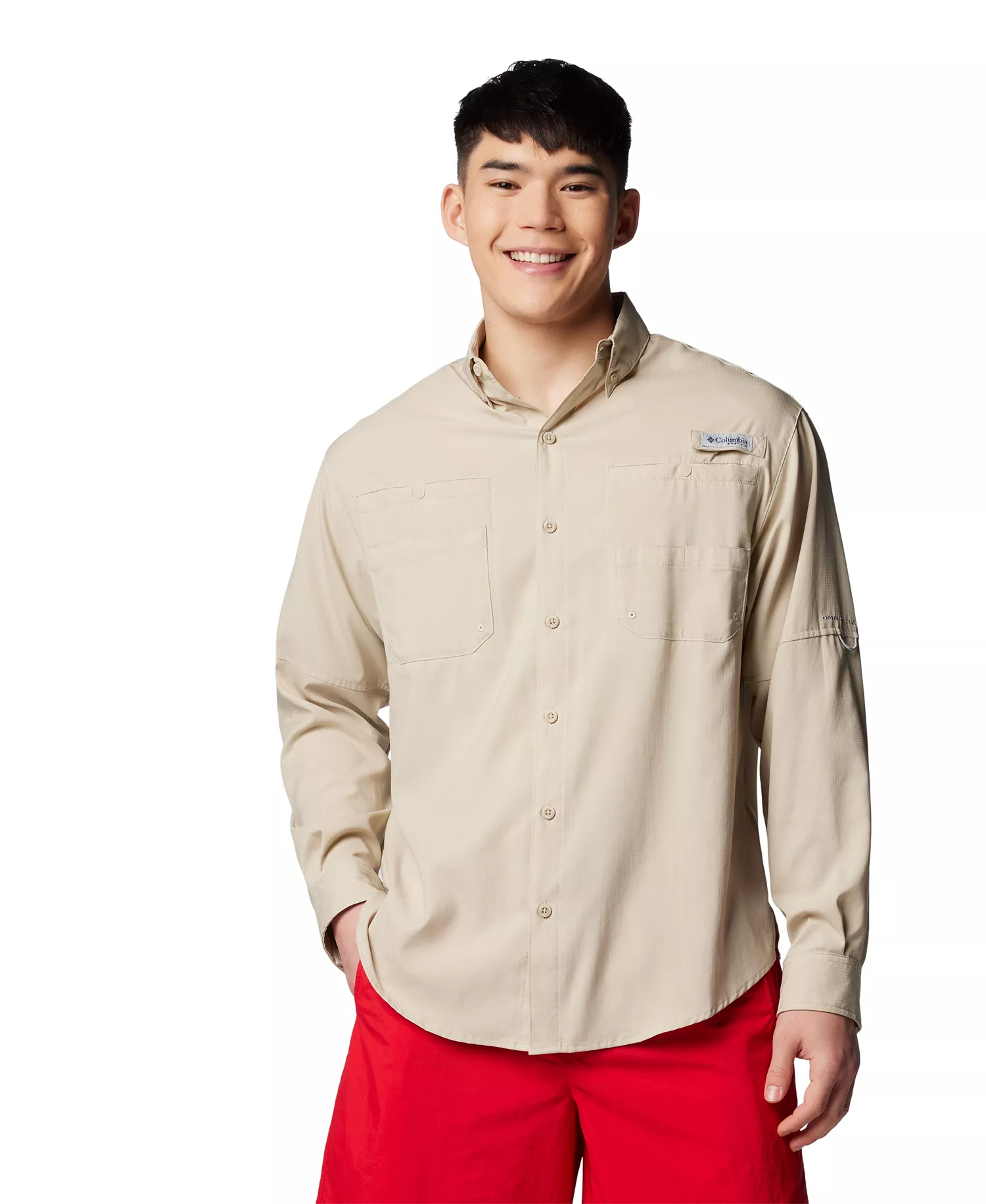 Men's Tamiami Long Sleeve Shirt - Fossil - L