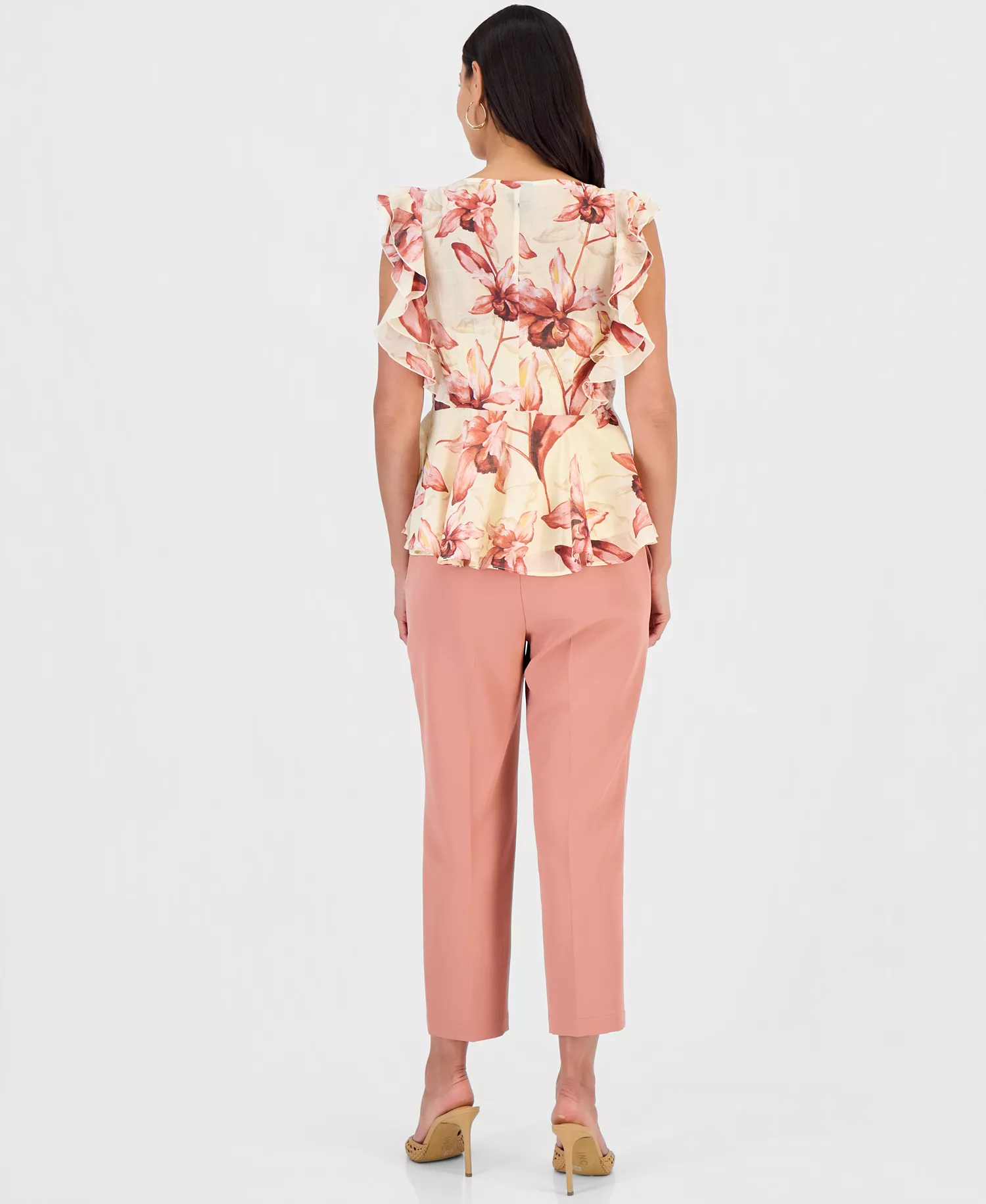 Women's Slim Cropped Trousers, Exclusively at Macy's - Deep Black - 0