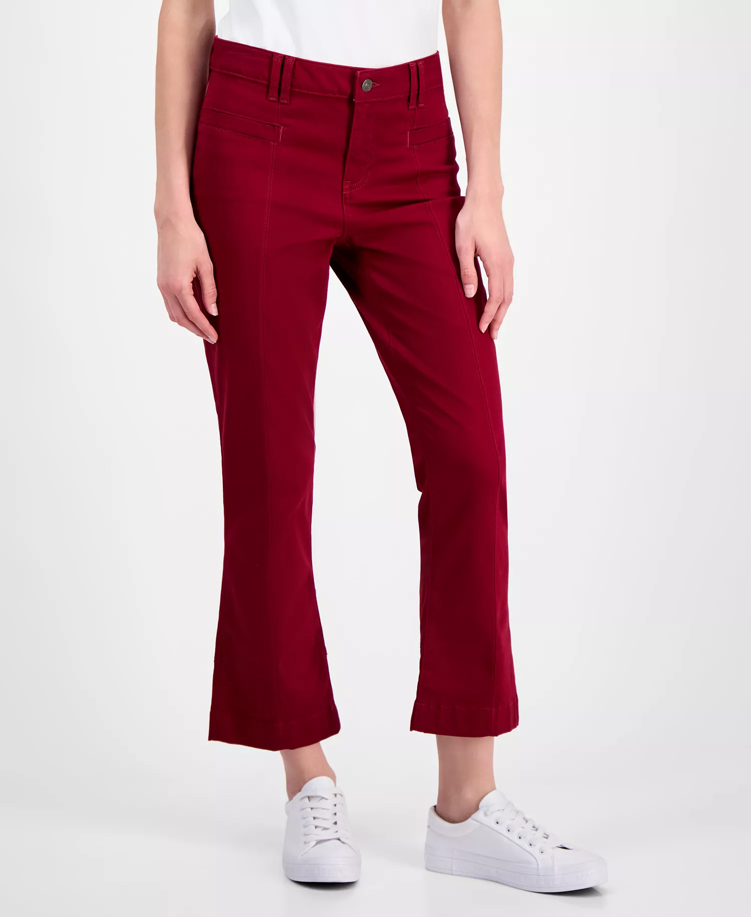 Women's Stretch Twill Demi Bootcut Pant - Deep Rouge - 10