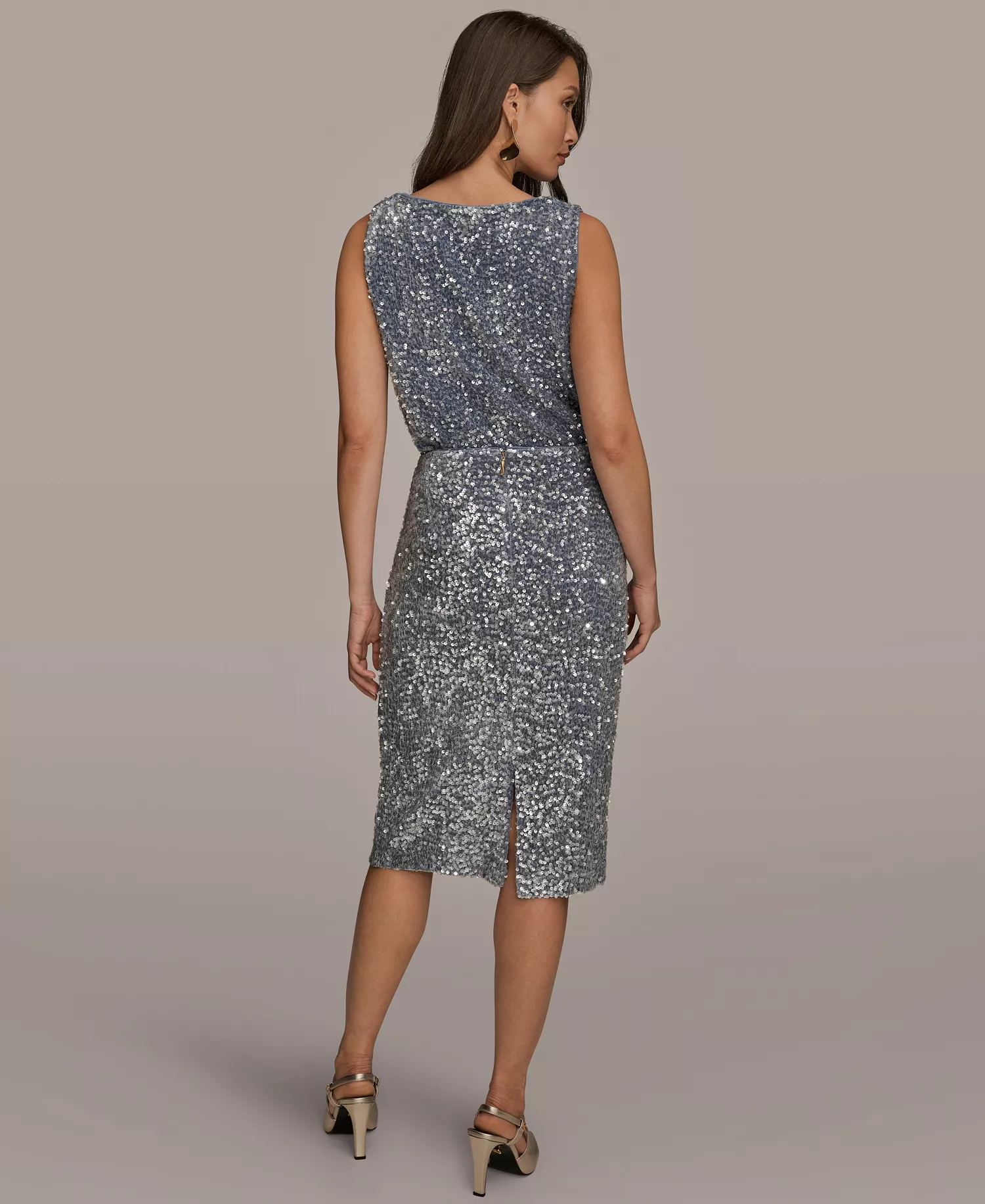 Women's Sequin Pencil Midi Skirt - Tempest - L