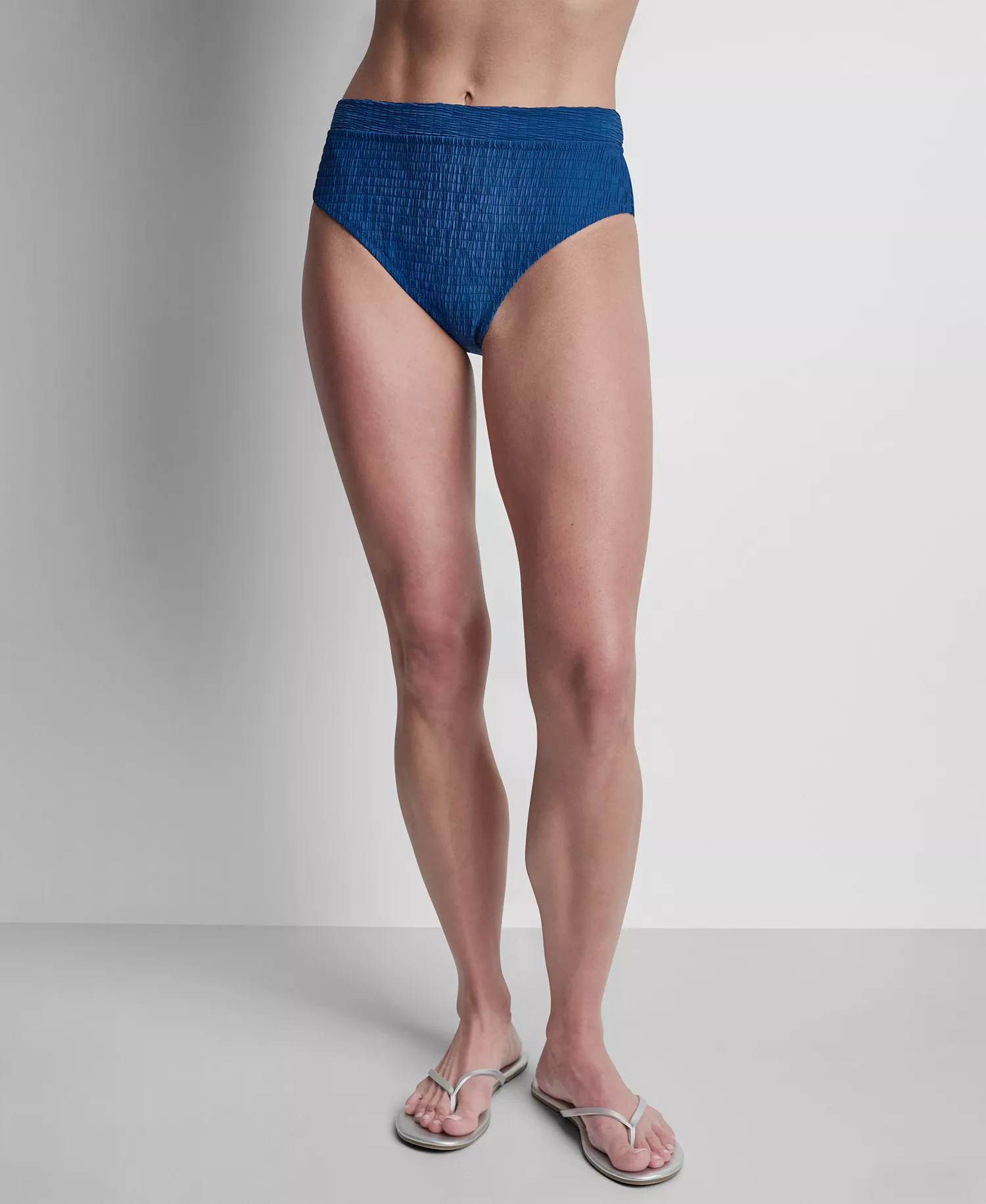 Women's High Waist Bikini Bottoms  - Black Texture - 2XL