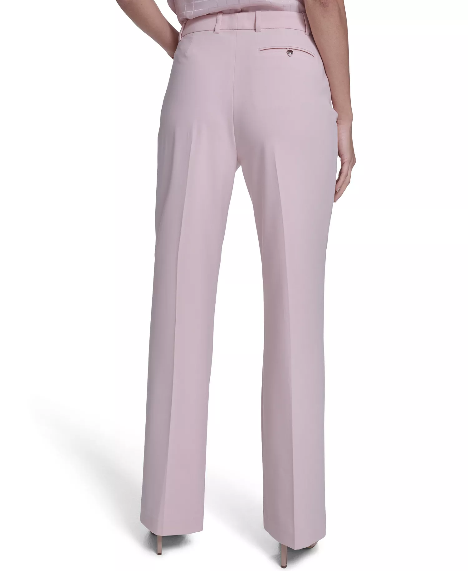 Petite Modern Straight Leg Pants - Latte/Petal Pink - 10P