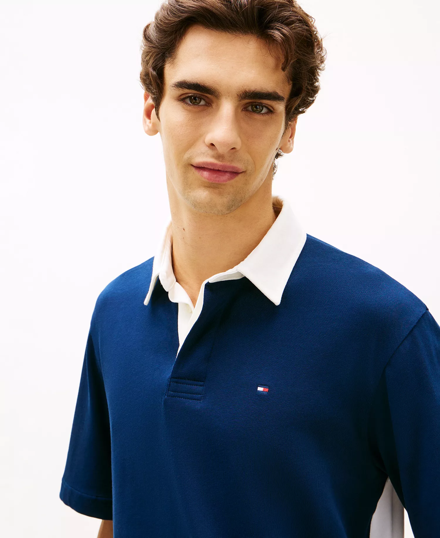 Men's Regular Flag Rugby Polo Shirt - Carbon Navy - L