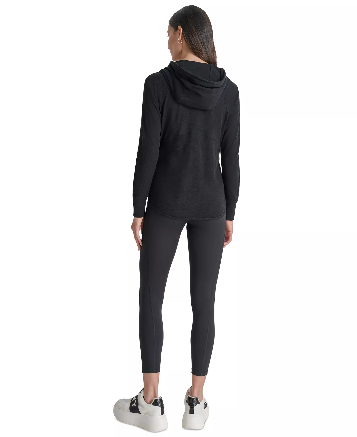 Women's Sport Zip-Front Hoodie - Black - L