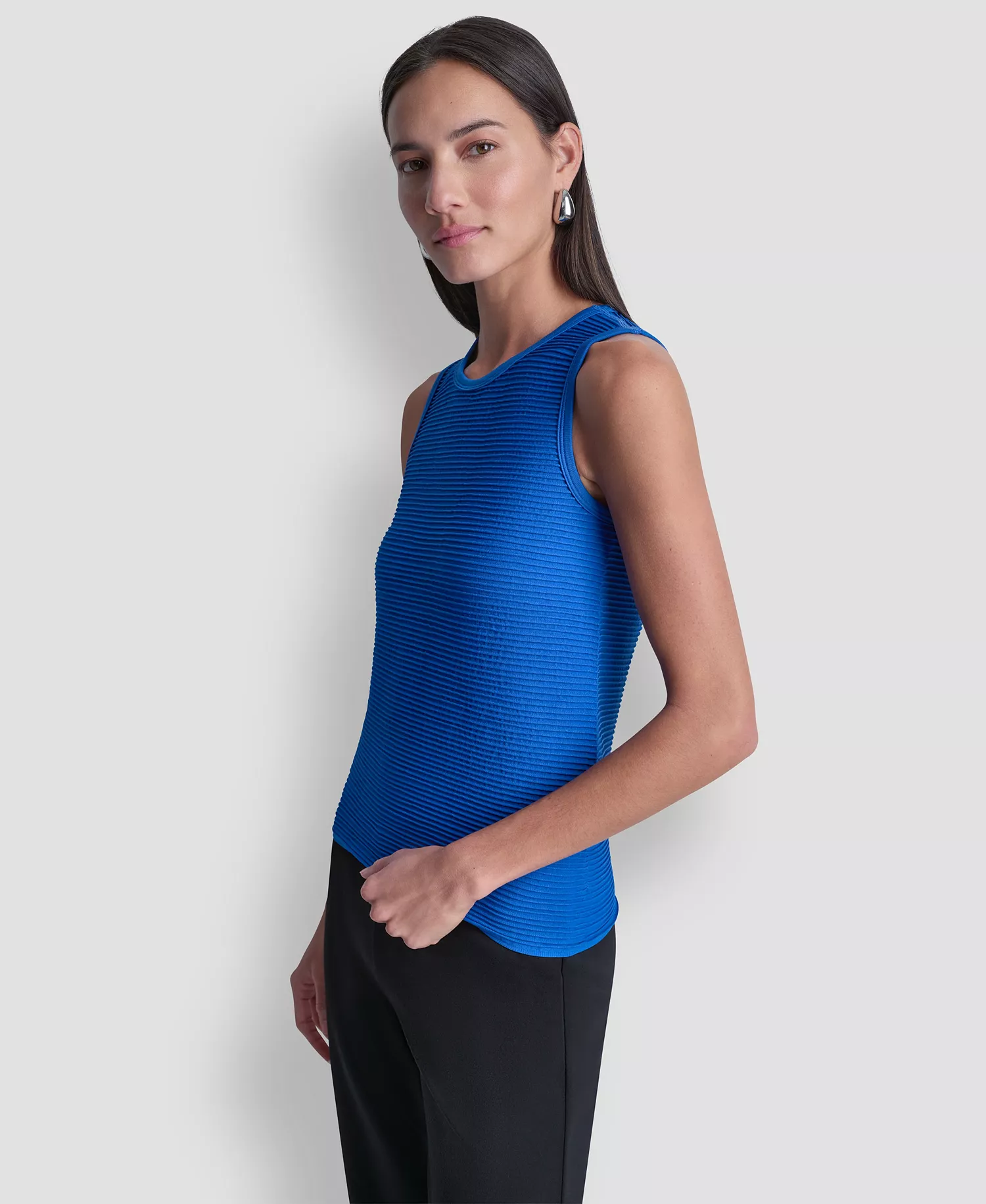 Women's Cutaway Seamless Tank - Black - L