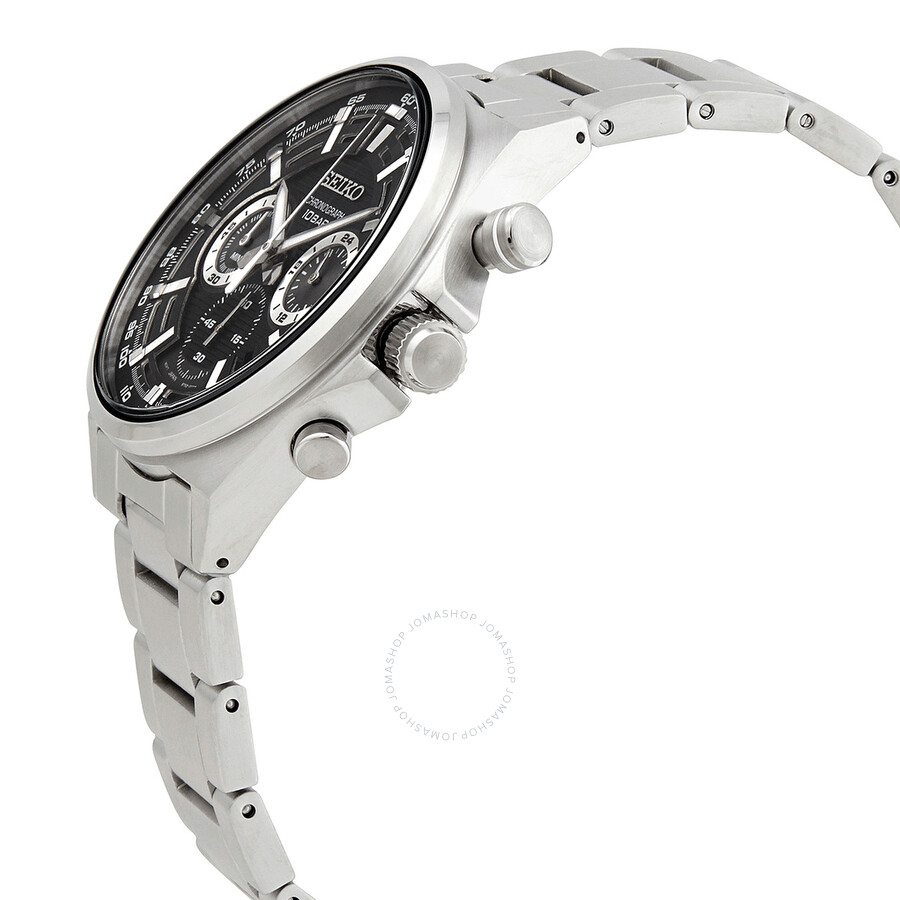 Seiko Essentials Chronograph Quartz Black Dial Men's Watch