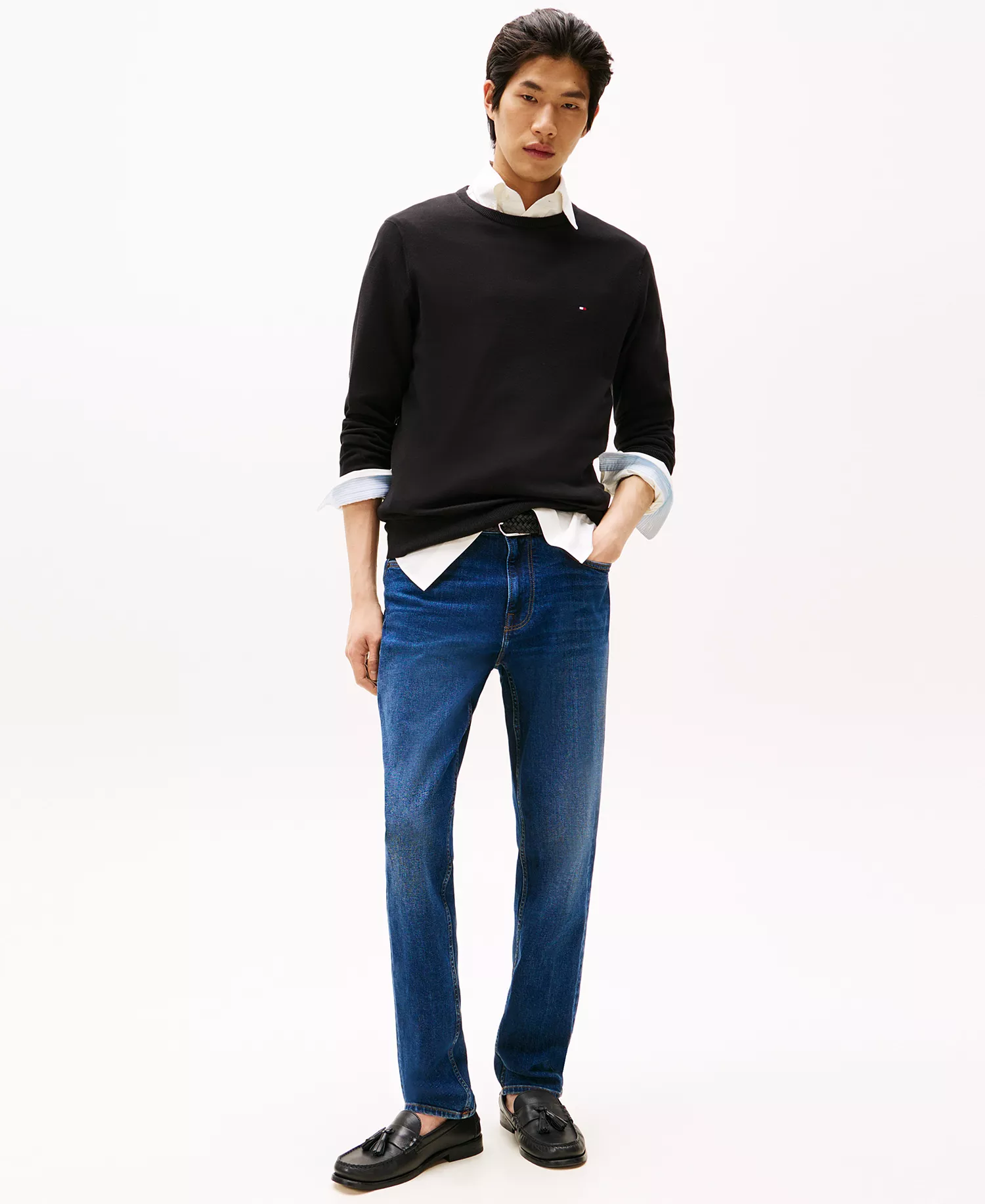 Men's Essential Crewneck Sweater - Black - L