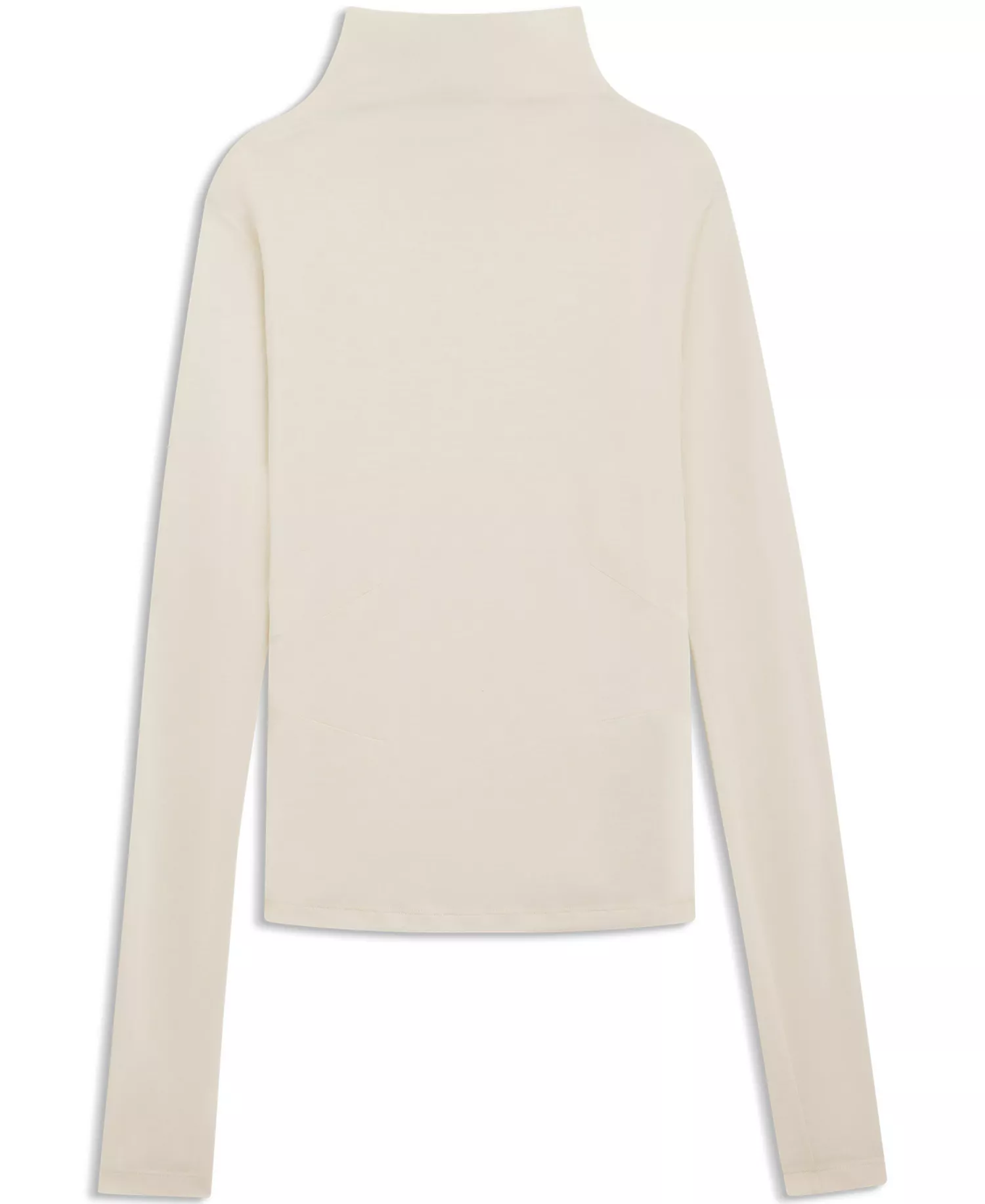 BOSS by Women's High-Neck Top In Soft Jersey - Silver - L