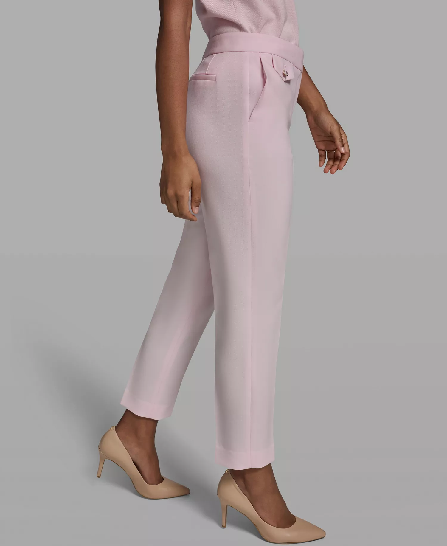 Women's Woven Straight Pants - Ballet Slipper - 0