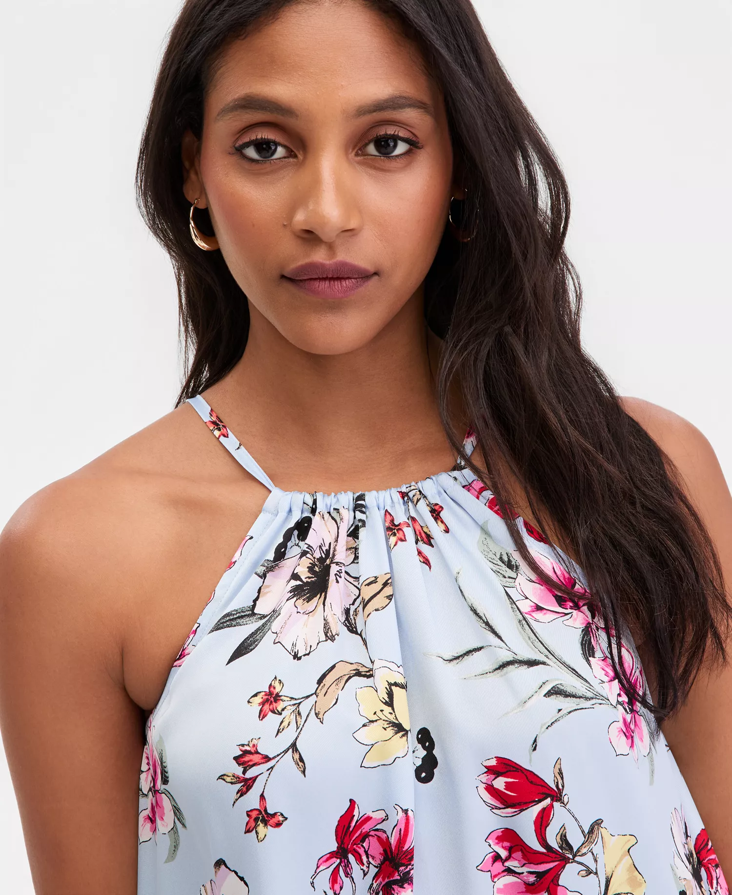 Women's Asymmetrical-Hem Halter Tunic, Macy's Exclusive - Dara Blooms - L