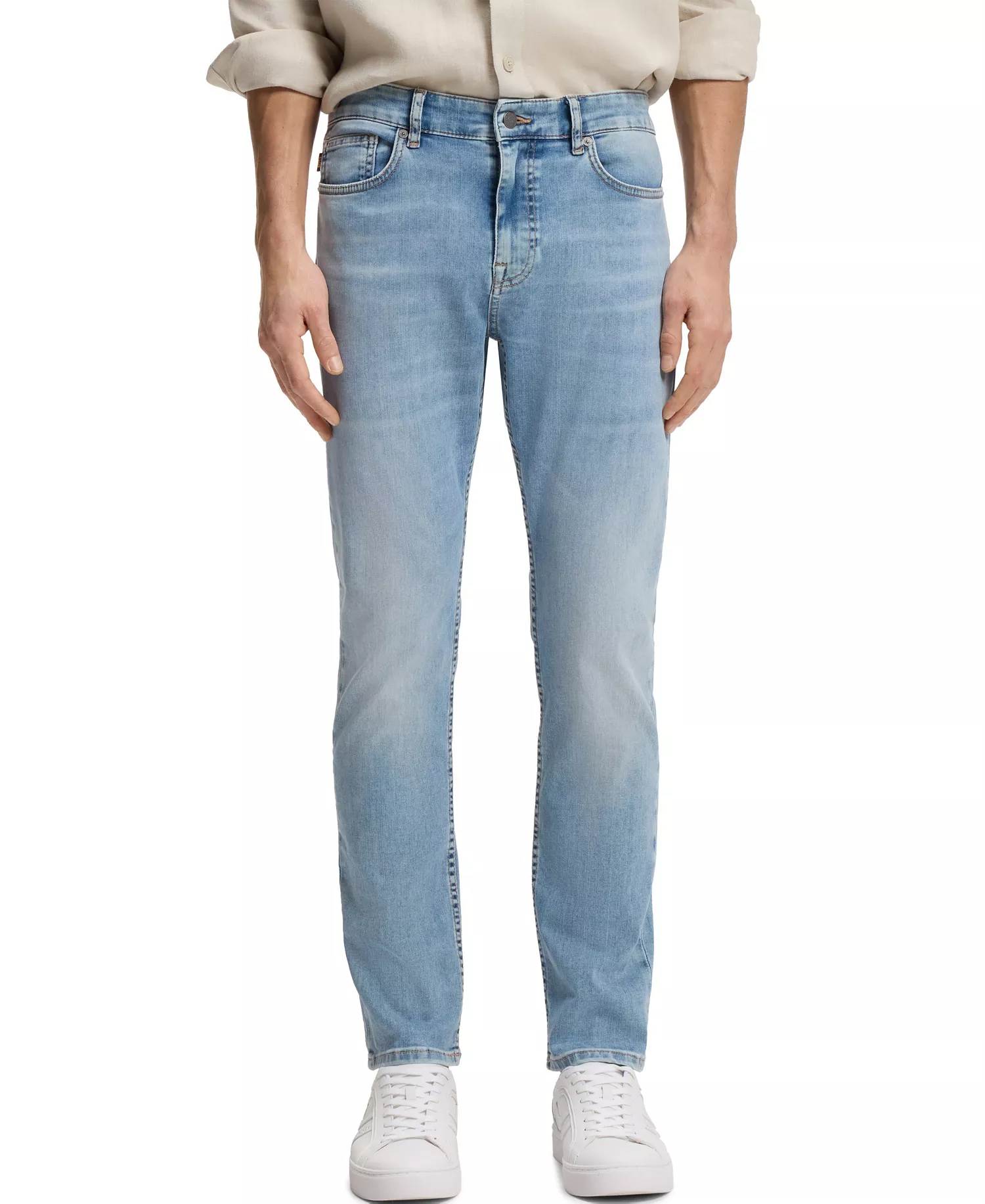 BOSS by Men's Soft-Motion Denim Delaware Slim-Fit Jeans - Aqua - 30 - 30