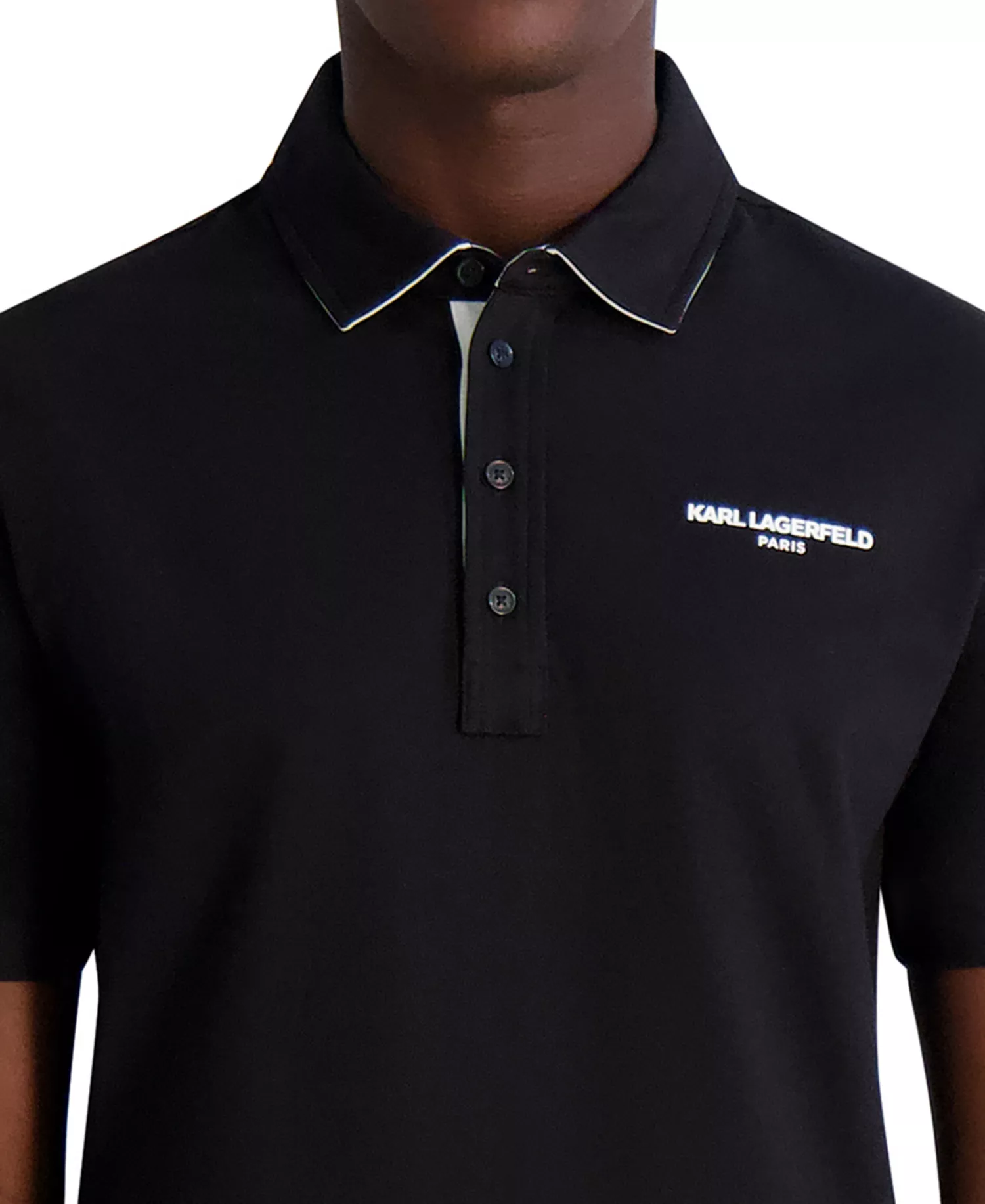 Men's Logo Polo Shirt - Black - L