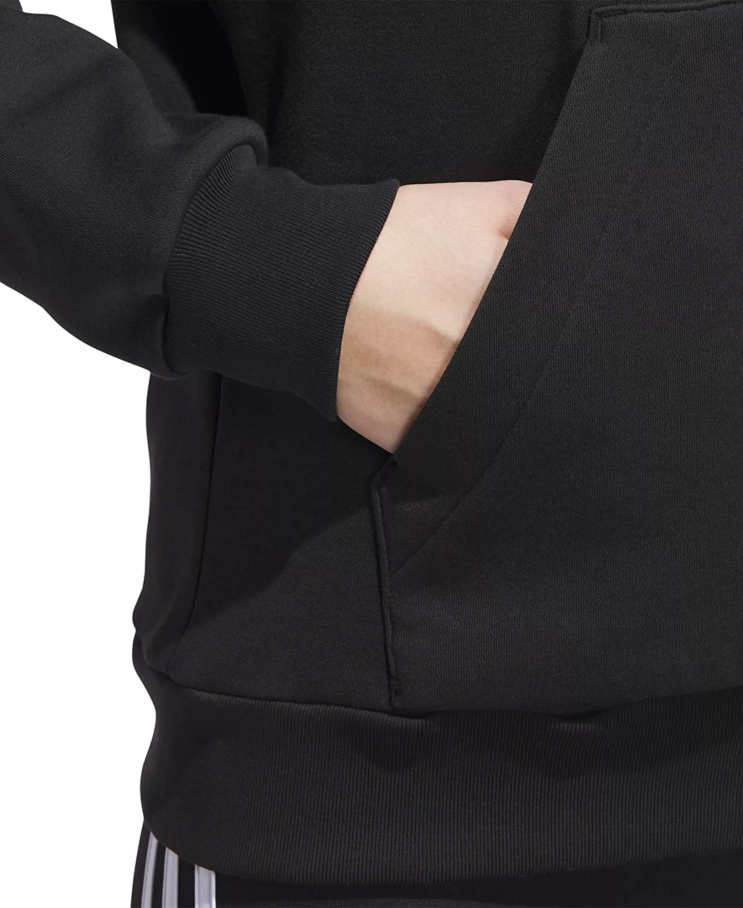 Women's Ribbon Graphic Long Sleeve Hoodie - Black - L