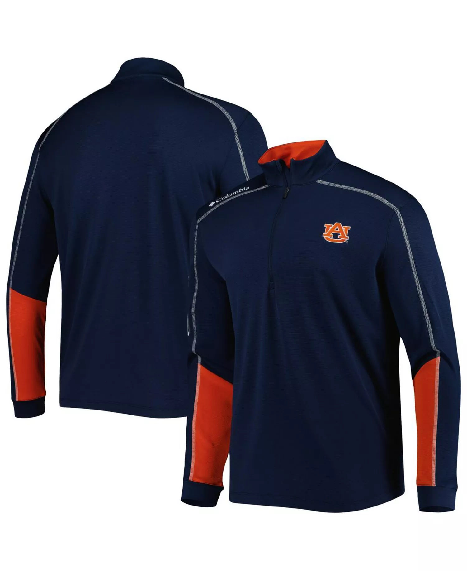 Men's Navy Auburn Tigers Shotgun 2.0 Omni-Wick Quarter-Zip Jacket - Navy - L