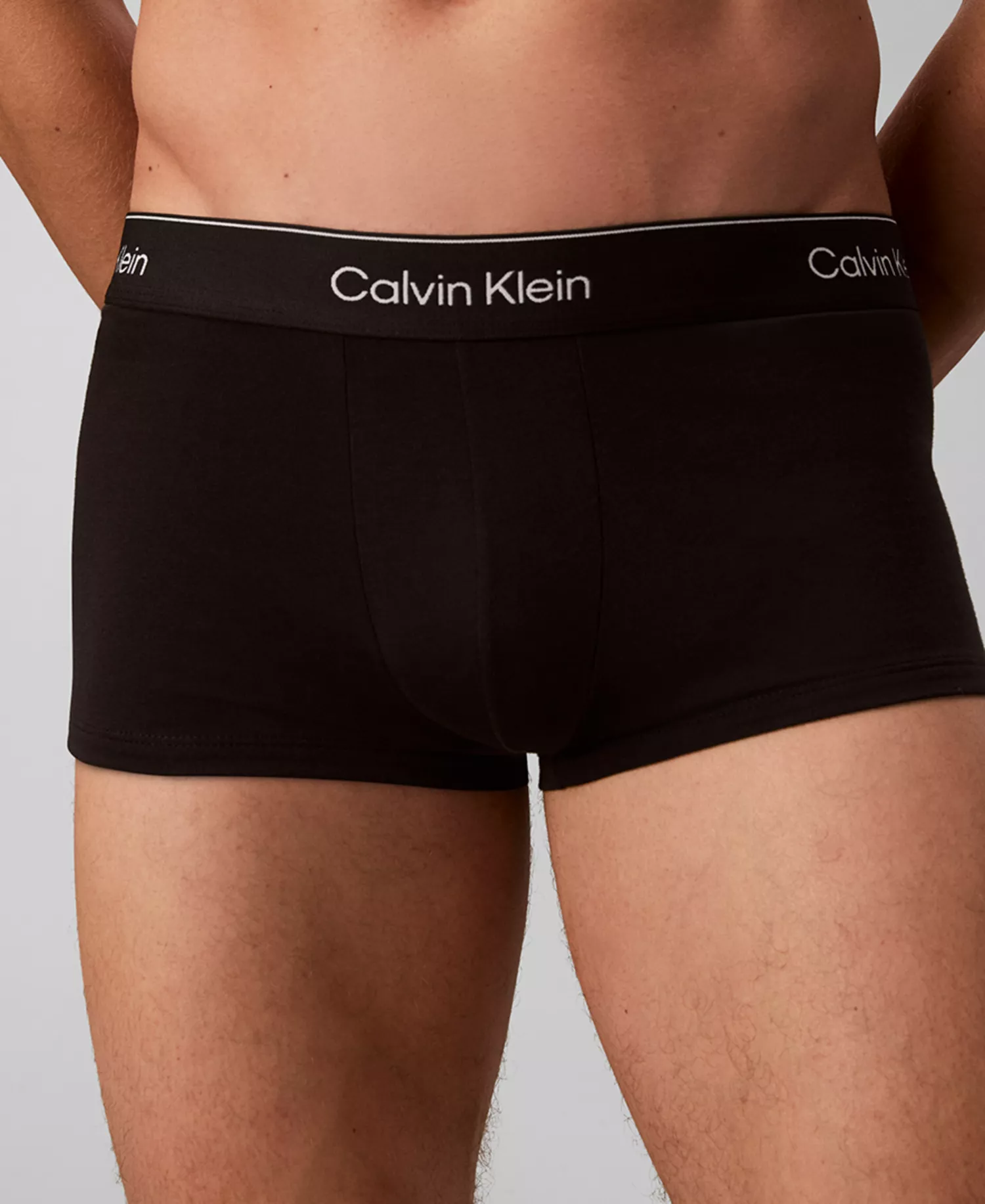 Men's Icon Low-Rise Trunks, Pack of 3 - Black/Red/Light gray - L