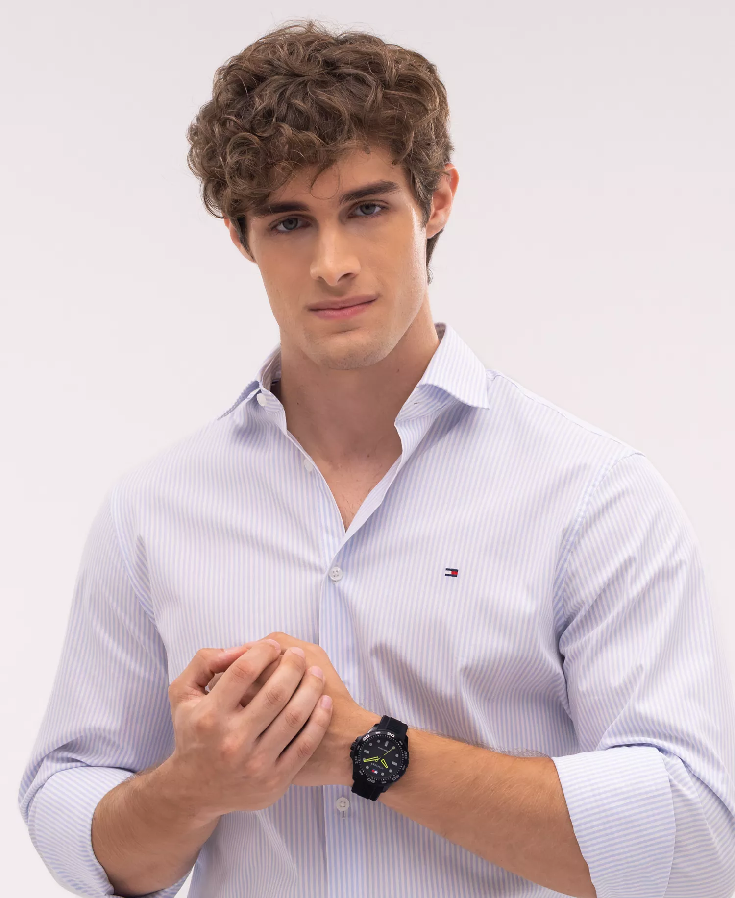 Men's Quartz Black Silicone Strap Watch, 40mm - Black - No Size