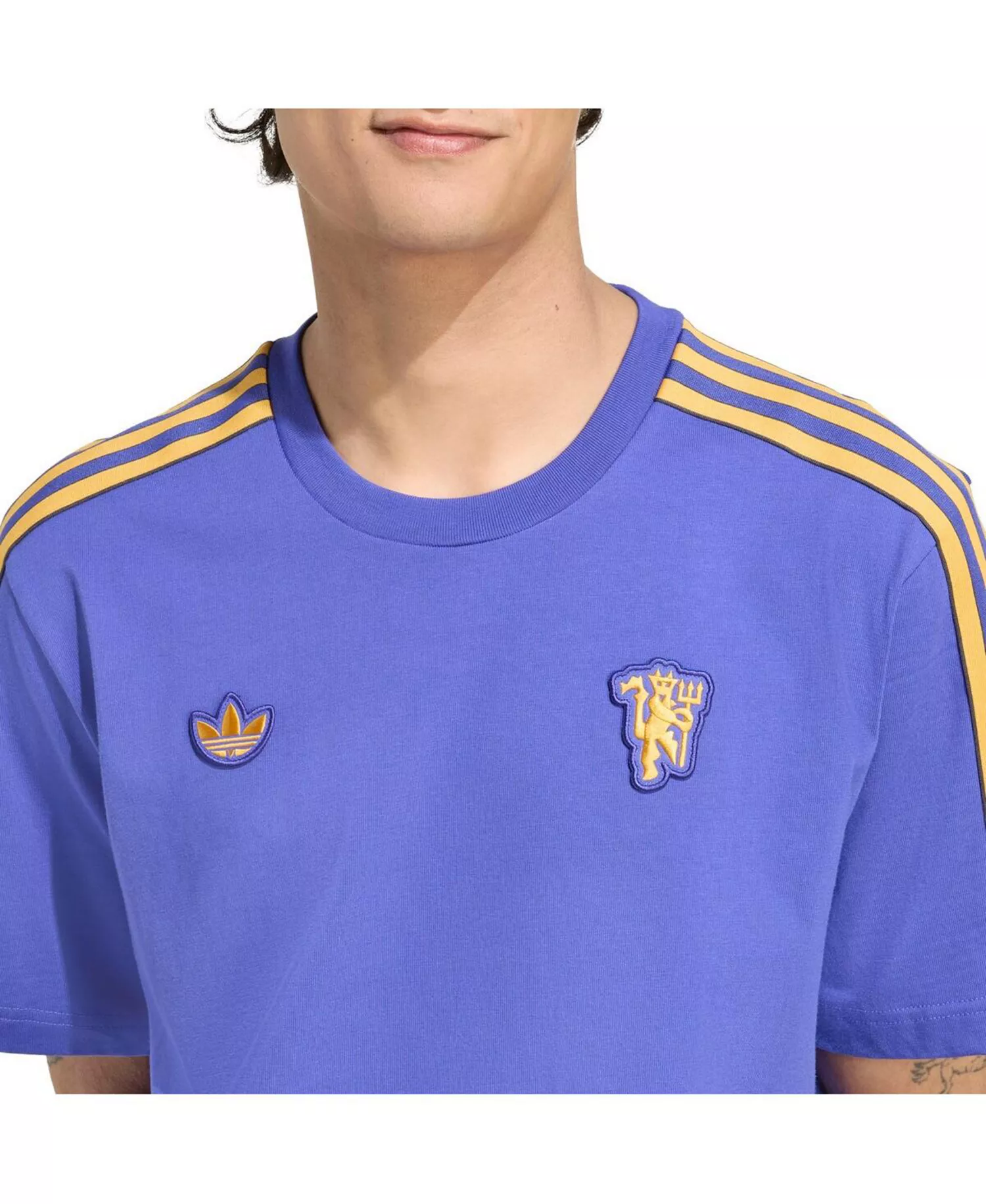 Men's Purple Manchester United Terrace Icons T-Shirt - Purple - L