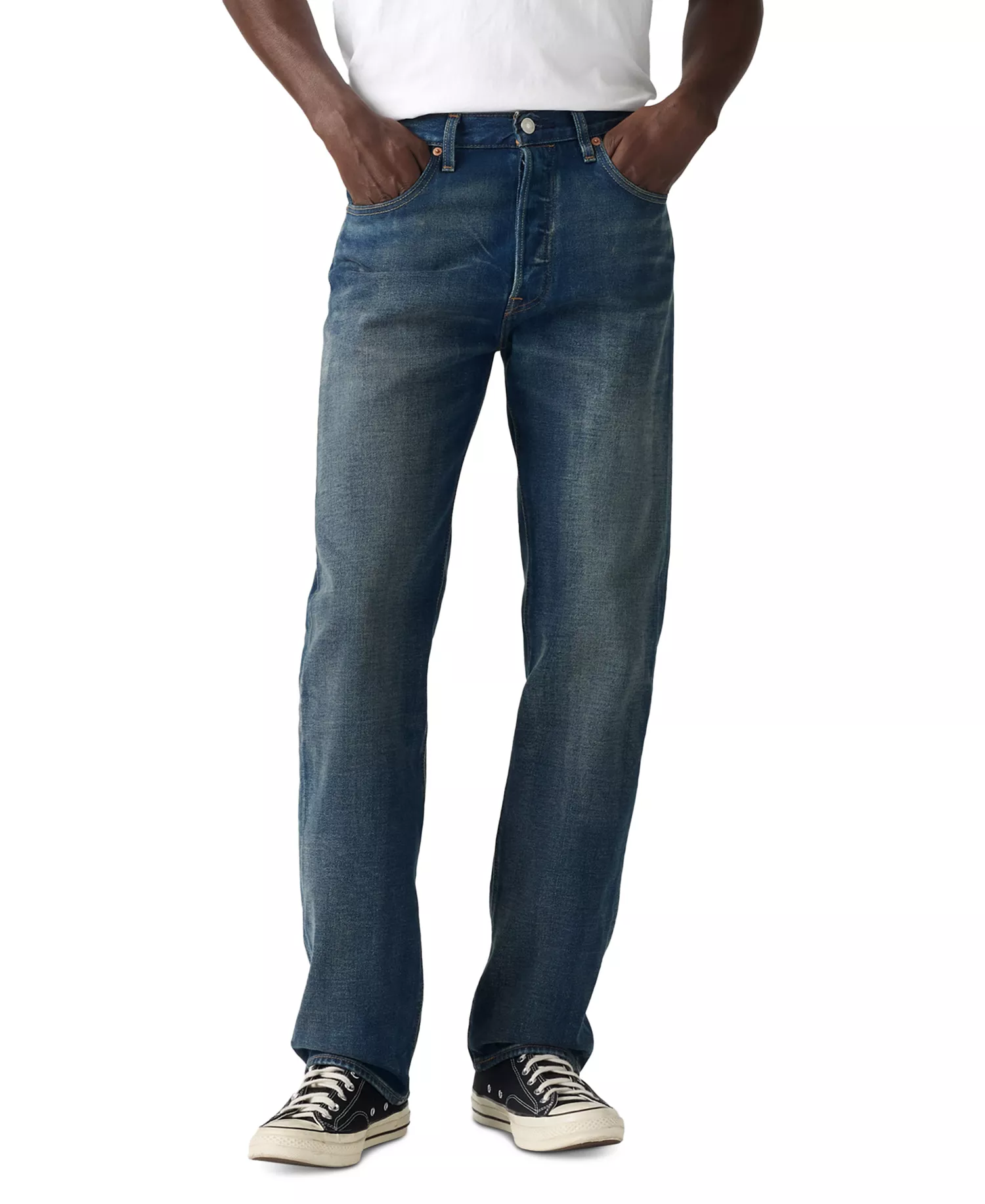 Men's 501 Straight-Fit Button Fly Stretch Jeans - 3pm In Columbus - 29 - 30