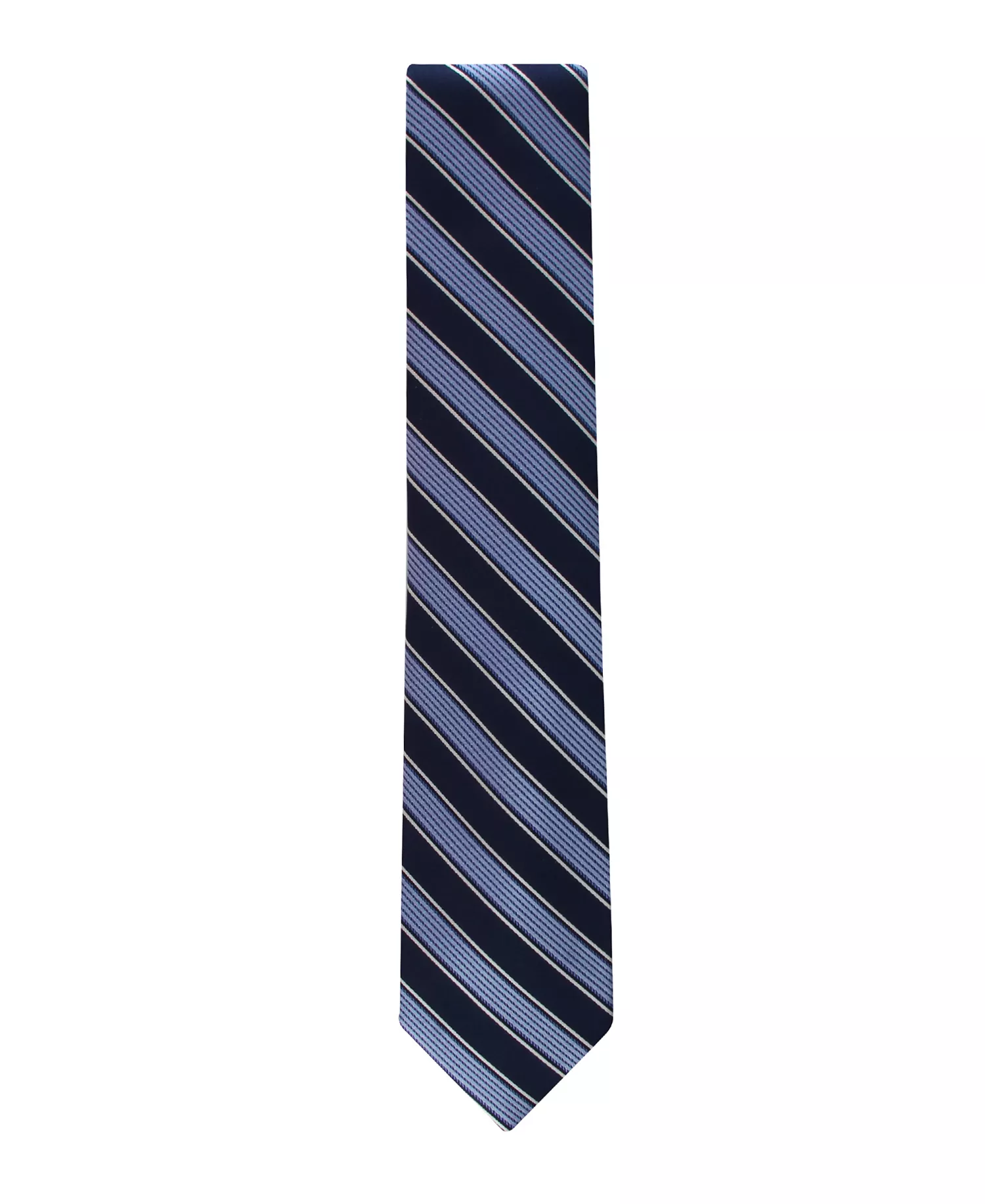Men's Stanley Striped Pattern Tie - Navy/Black - ONE SIZE