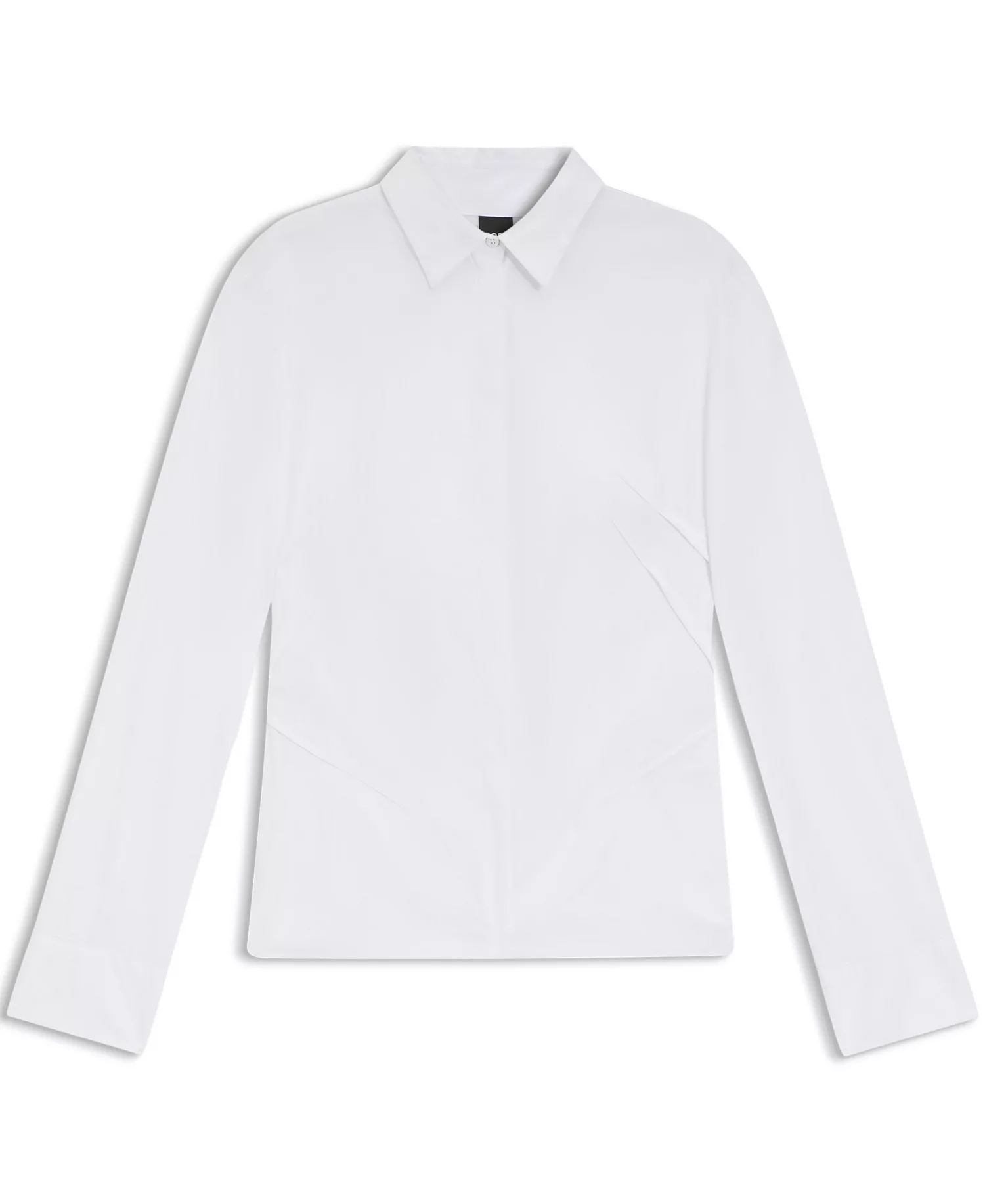 BOSS by Women's Cotton-Blend Poplin Slim-Fit Blouse - White - 2