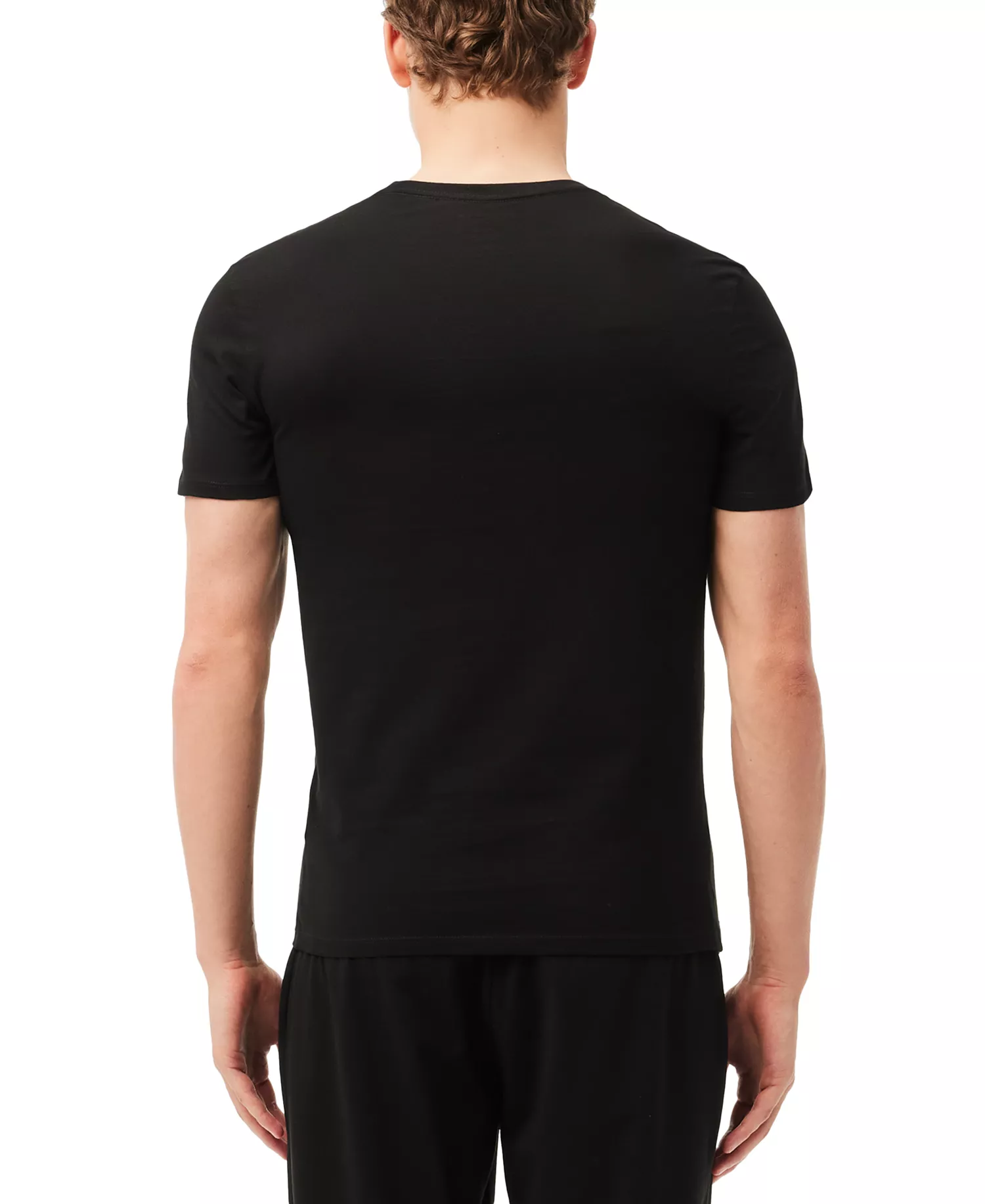 Men's 3-Pack Slim-Fit Crewneck Undershirts - BLACK - L