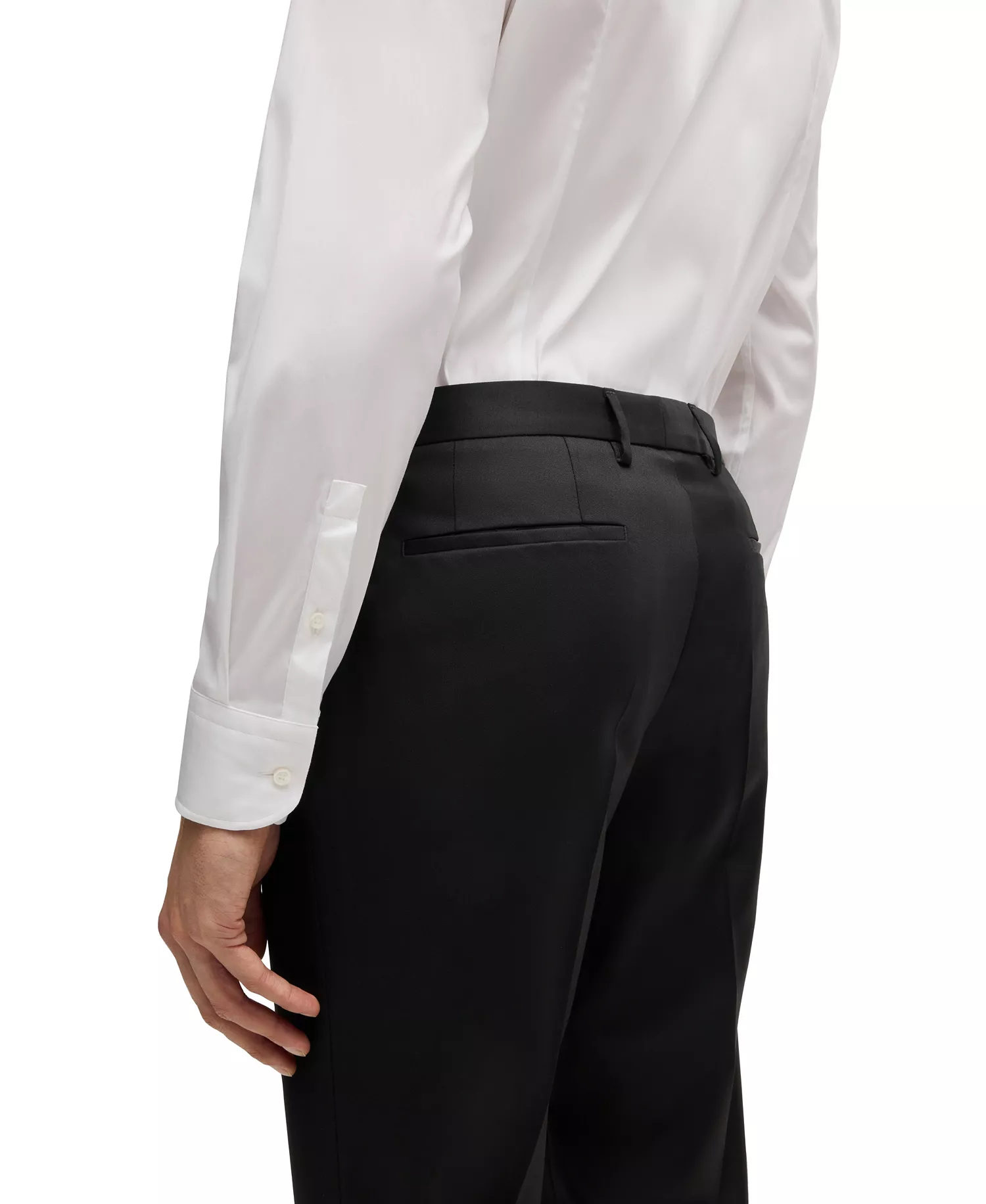 Men's Extra-Slim-Fit Trousers - Black - 28R