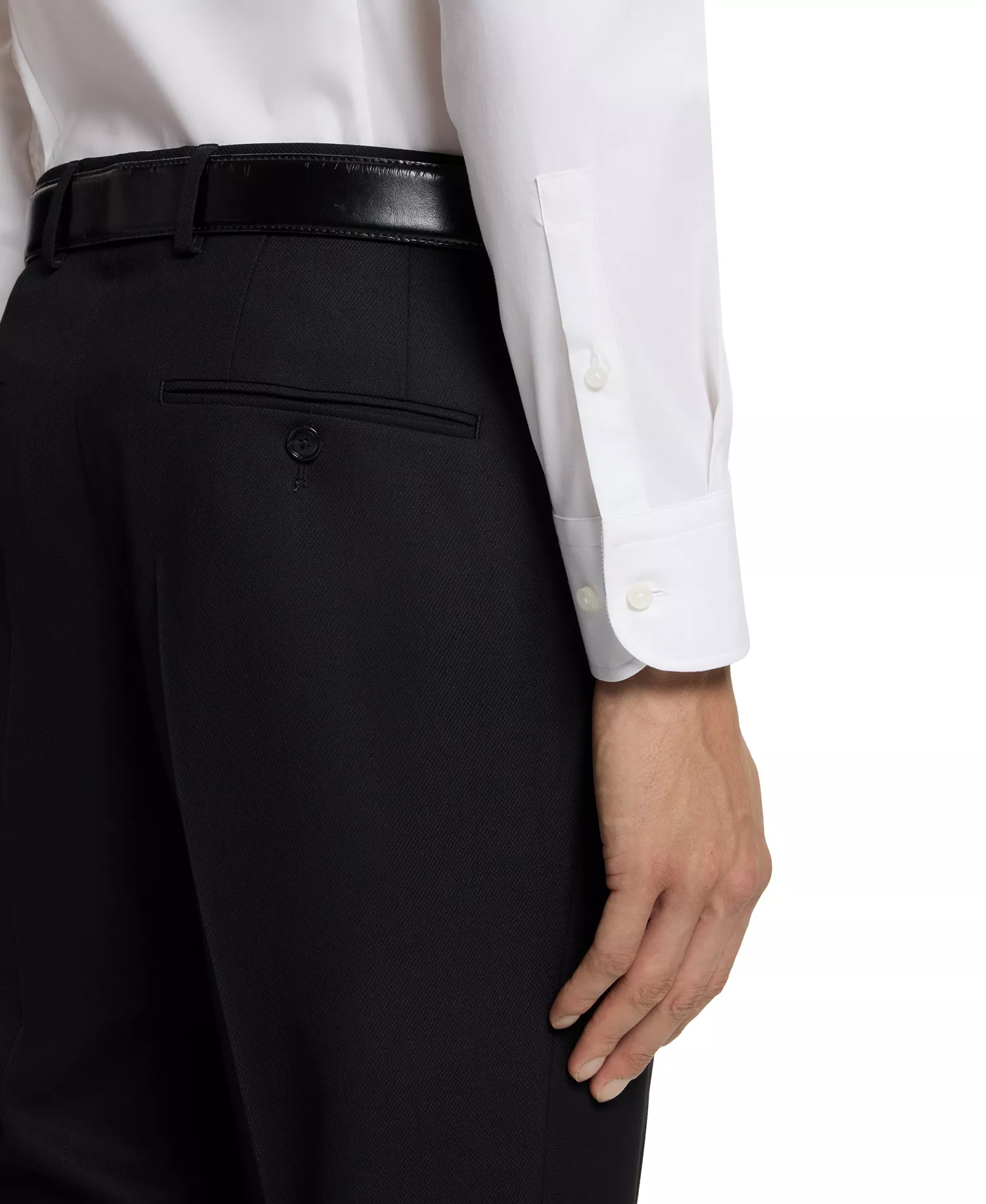 Men's Easy-Iron Stretch-Cotton Poplin Slim-Fit Dress Shirt - White - 14.5