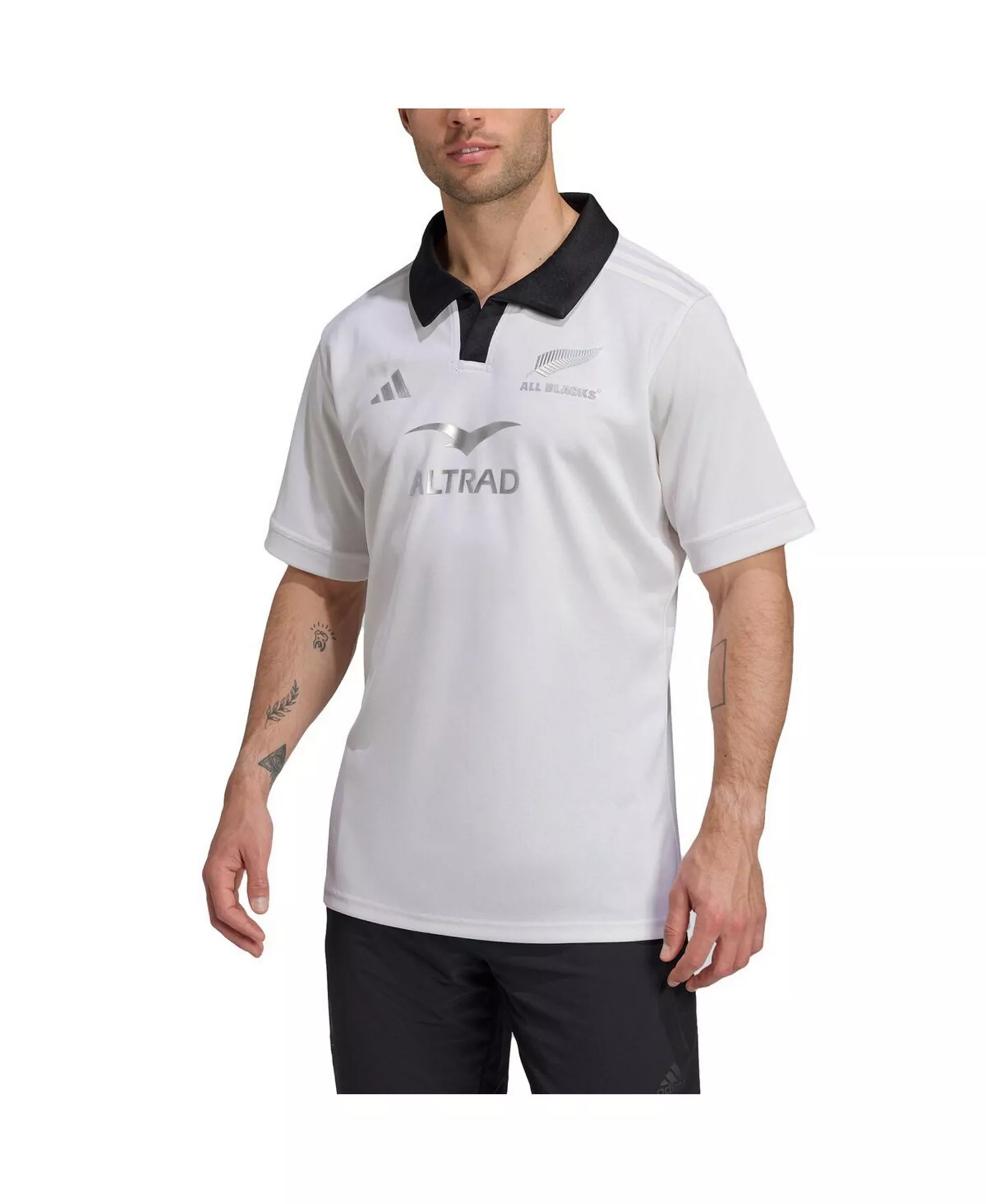 Men's White New Zealand Rugby 2024/25 Away Replica Jersey - White - 2XL