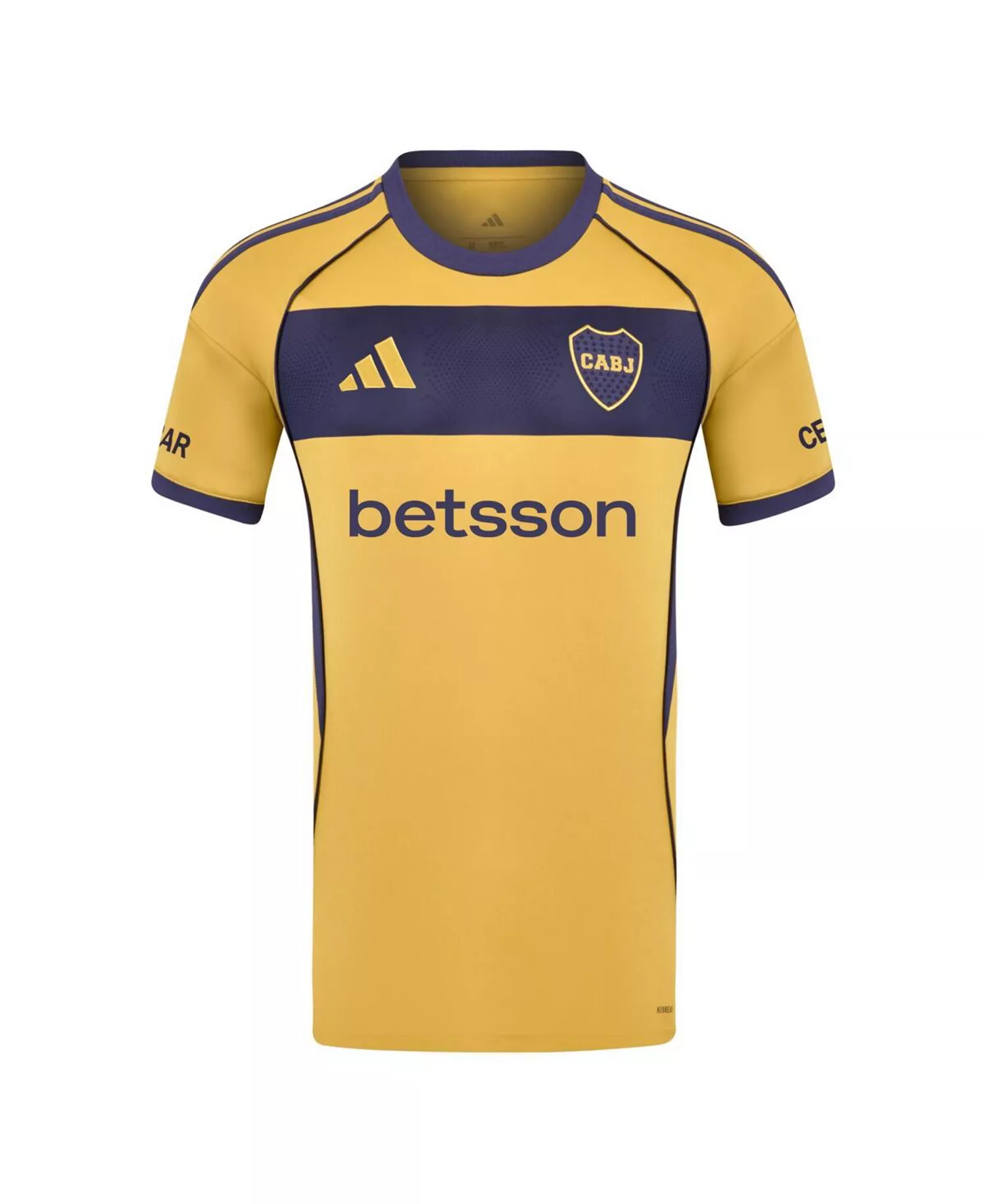 Men's Yellow Boca Juniors 2025/26 Away Replica Jersey - Yellow - 2XL