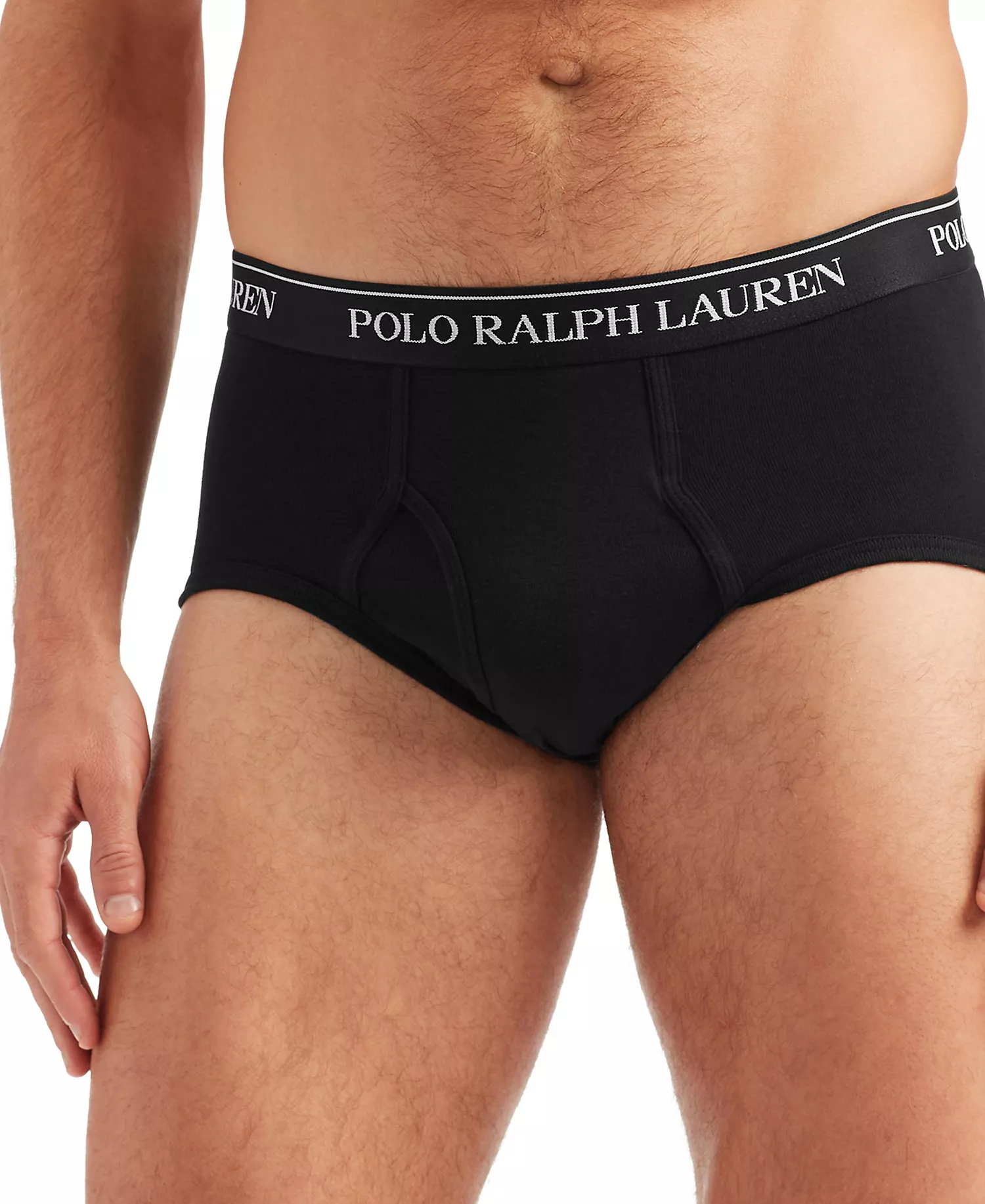 Men's 3-Pack Big & Tall Cotton Briefs - Polo Black - 1X